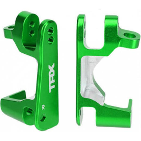 Traxxas Caster Blocks (c-hubs) 6061-T6 Aluminum (green-anodized) Left Right - TRX6832G