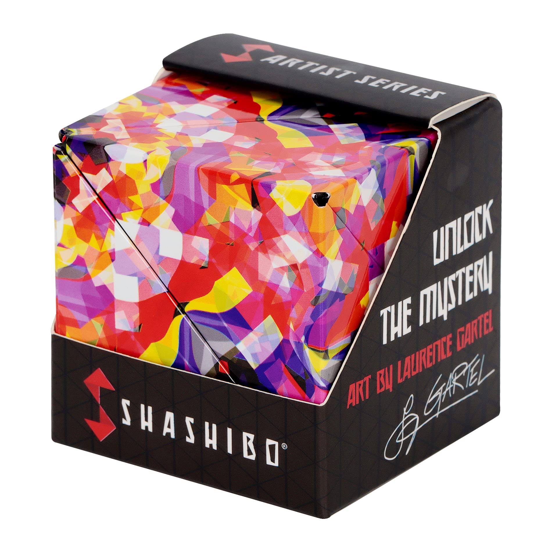 SHASHIBO Shape Shifting Box - Award-Winning, Patented Fidget Cube w/ 36 Magnets - Extraordinary 3D Magic Cube – Fidget Toy Transforms Into Over 70
