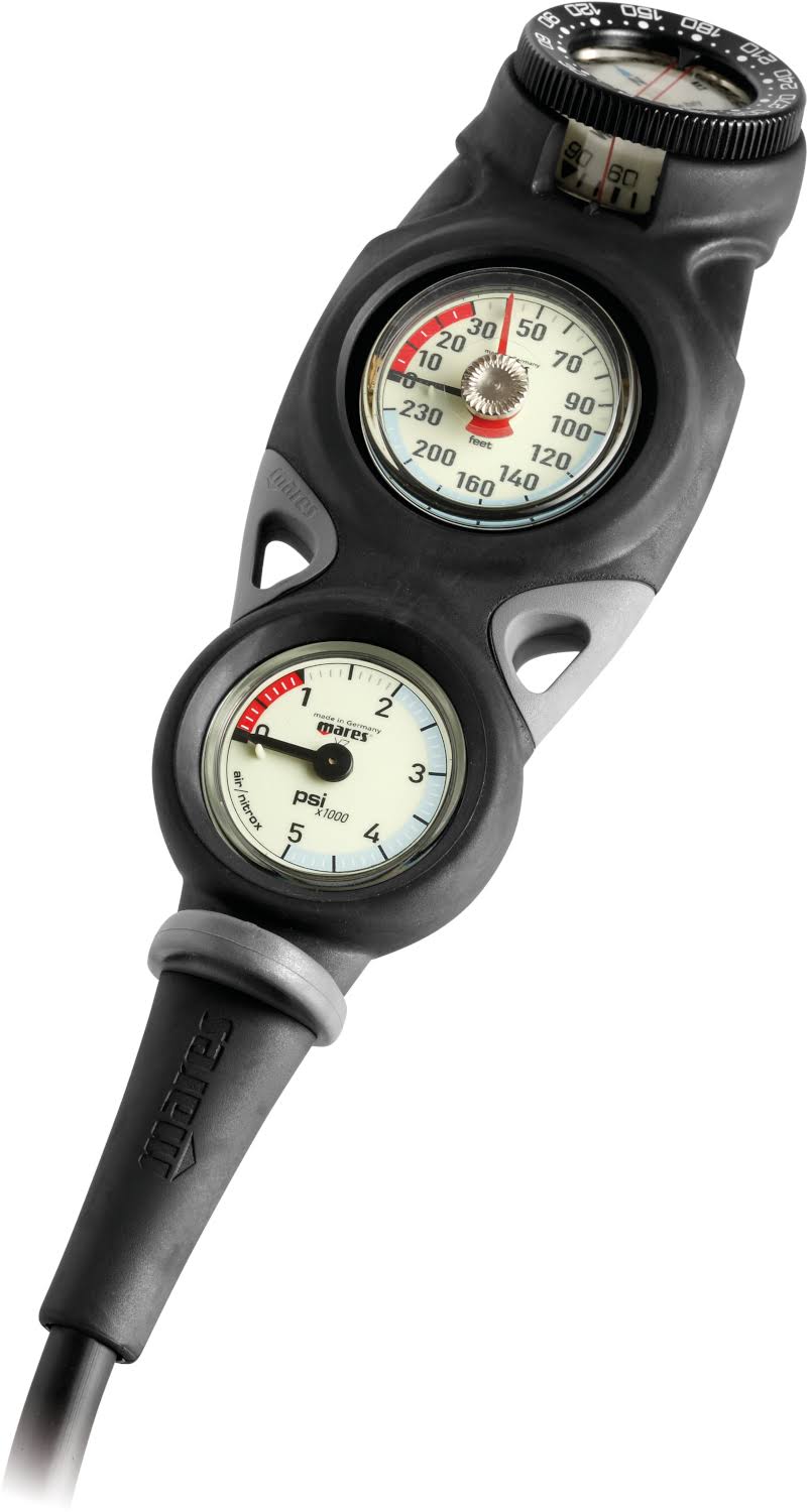 Mares Mission 3 Pressure & Depth Gauge - With Compass