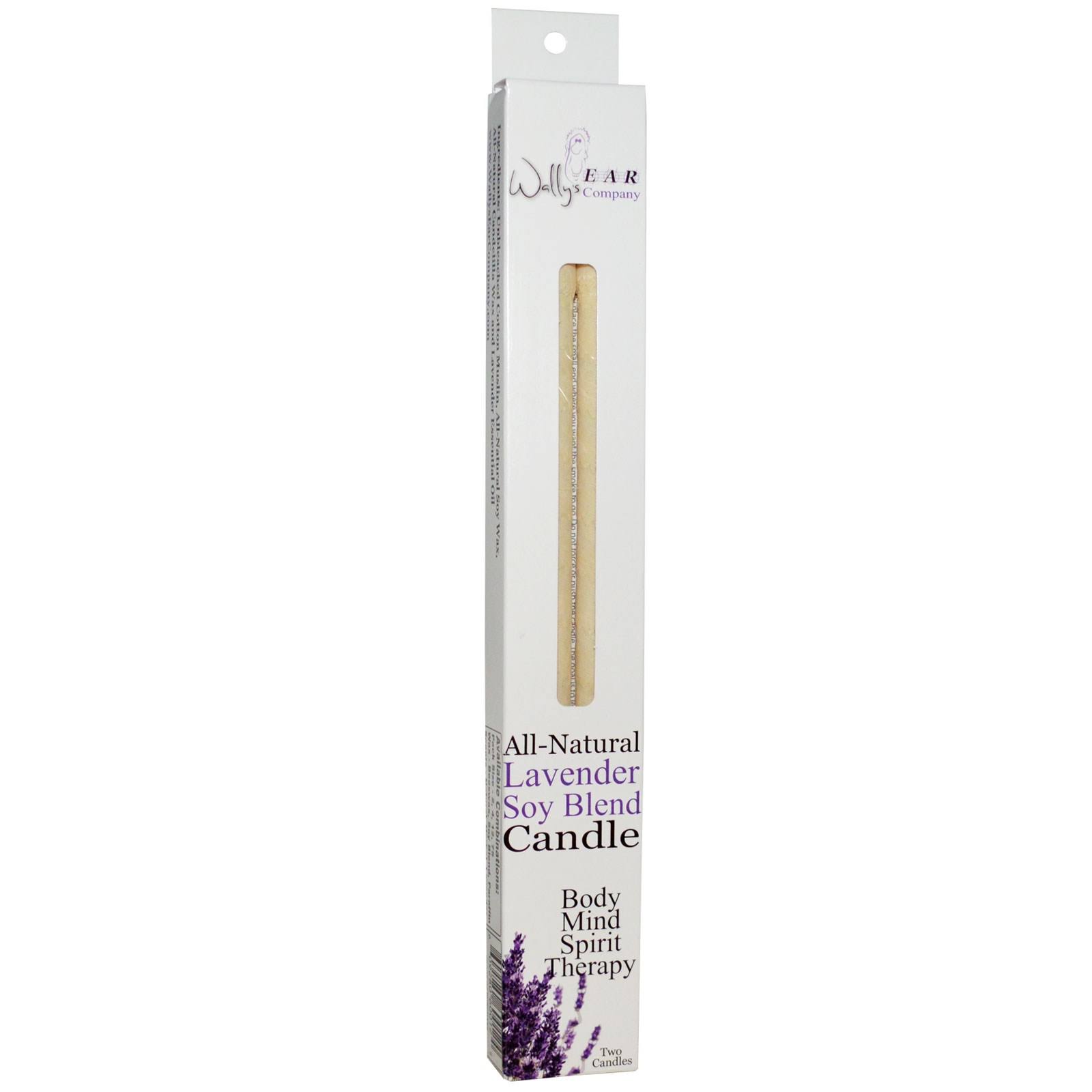 Wallys Natural Products 0115881 Paraffin Ear Candles - Lavender, 2pcs