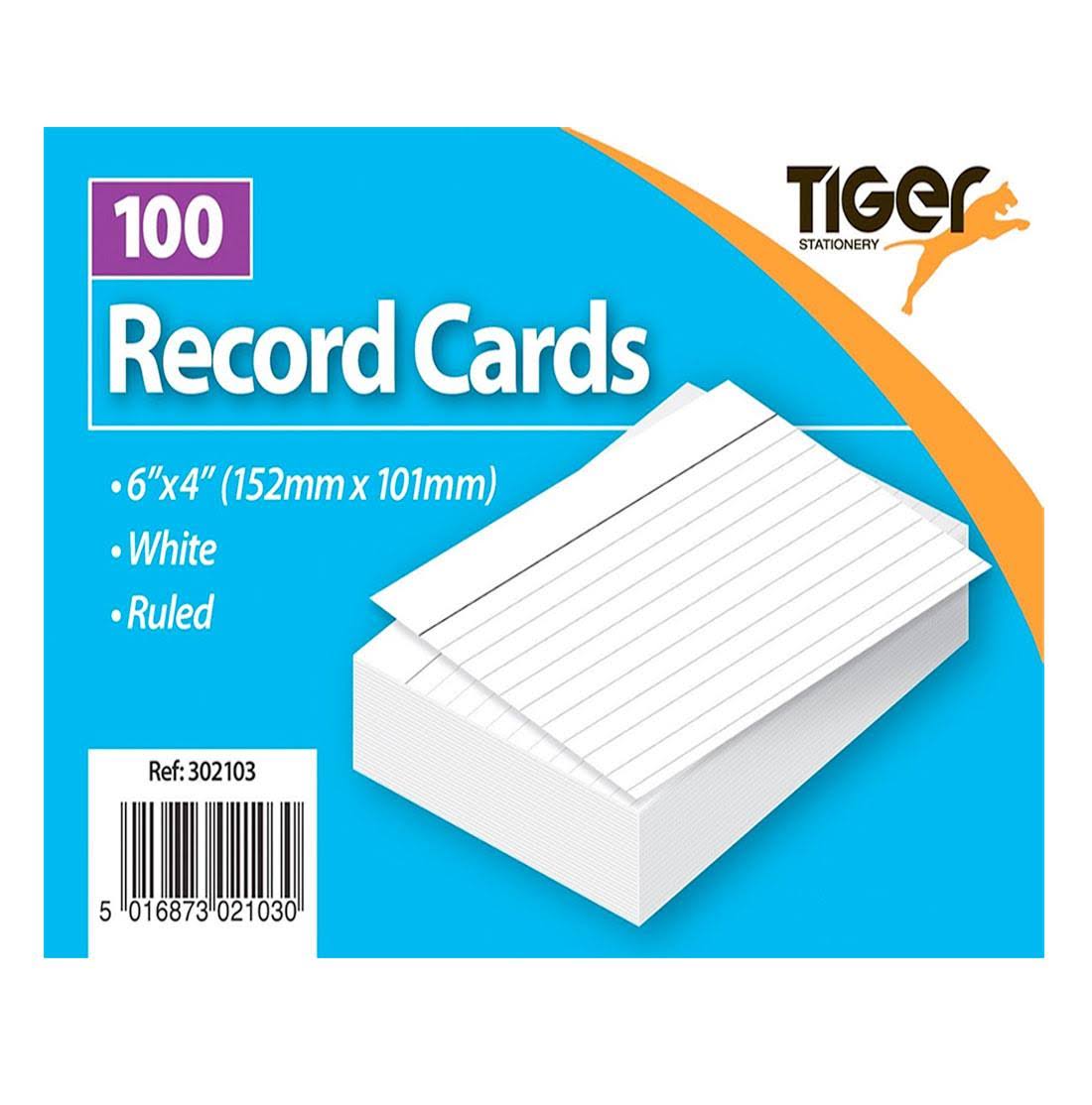 100 Record Cards - 6x4"