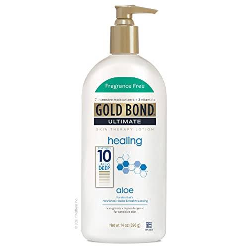 Gold Bond Ultimate Fragrance Free Skin Therapy Lotion Healing with Aloe, 410ml (Pack 2)
