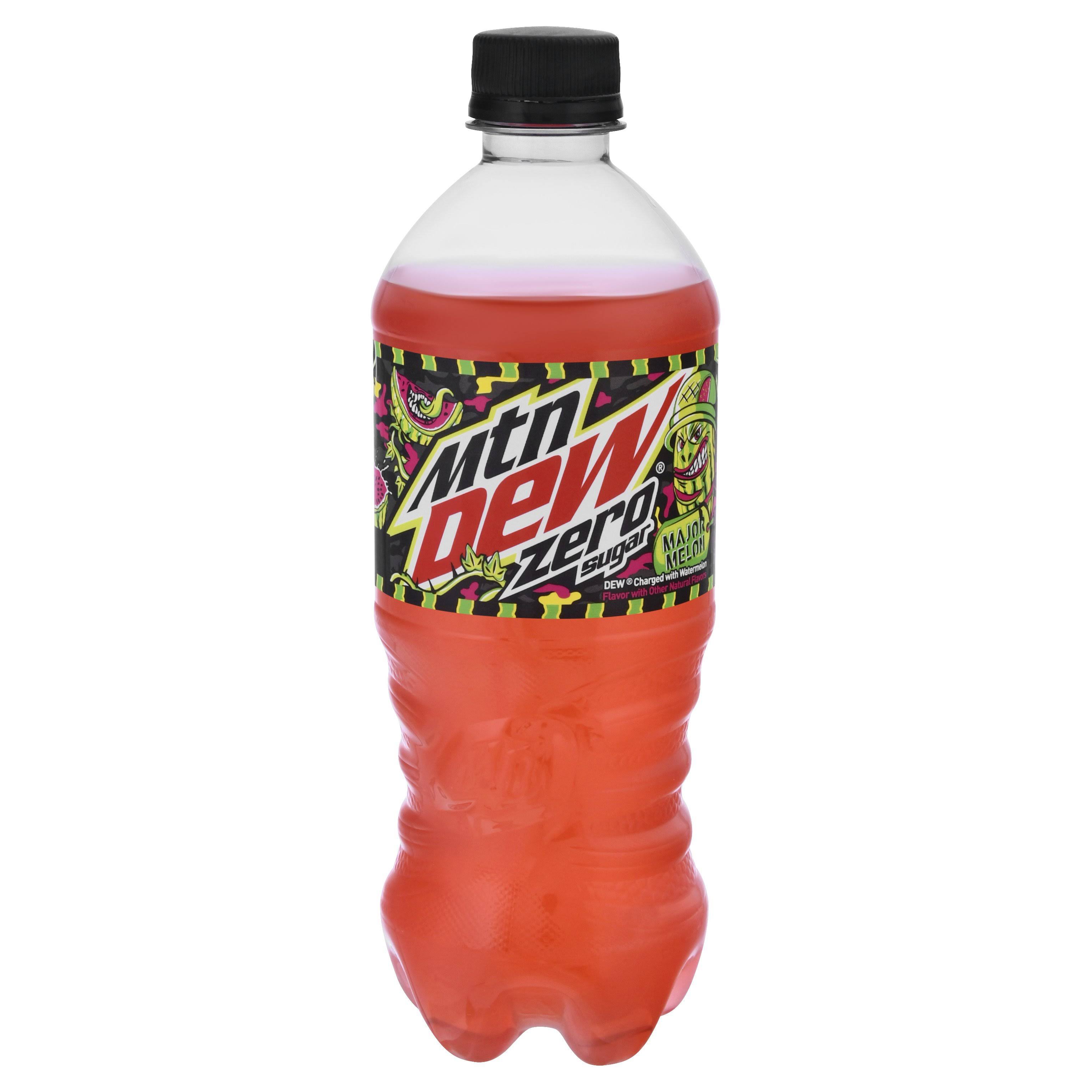 Mountain Dew Soda, Zero Sugar, Major Melon - 20 fl oz