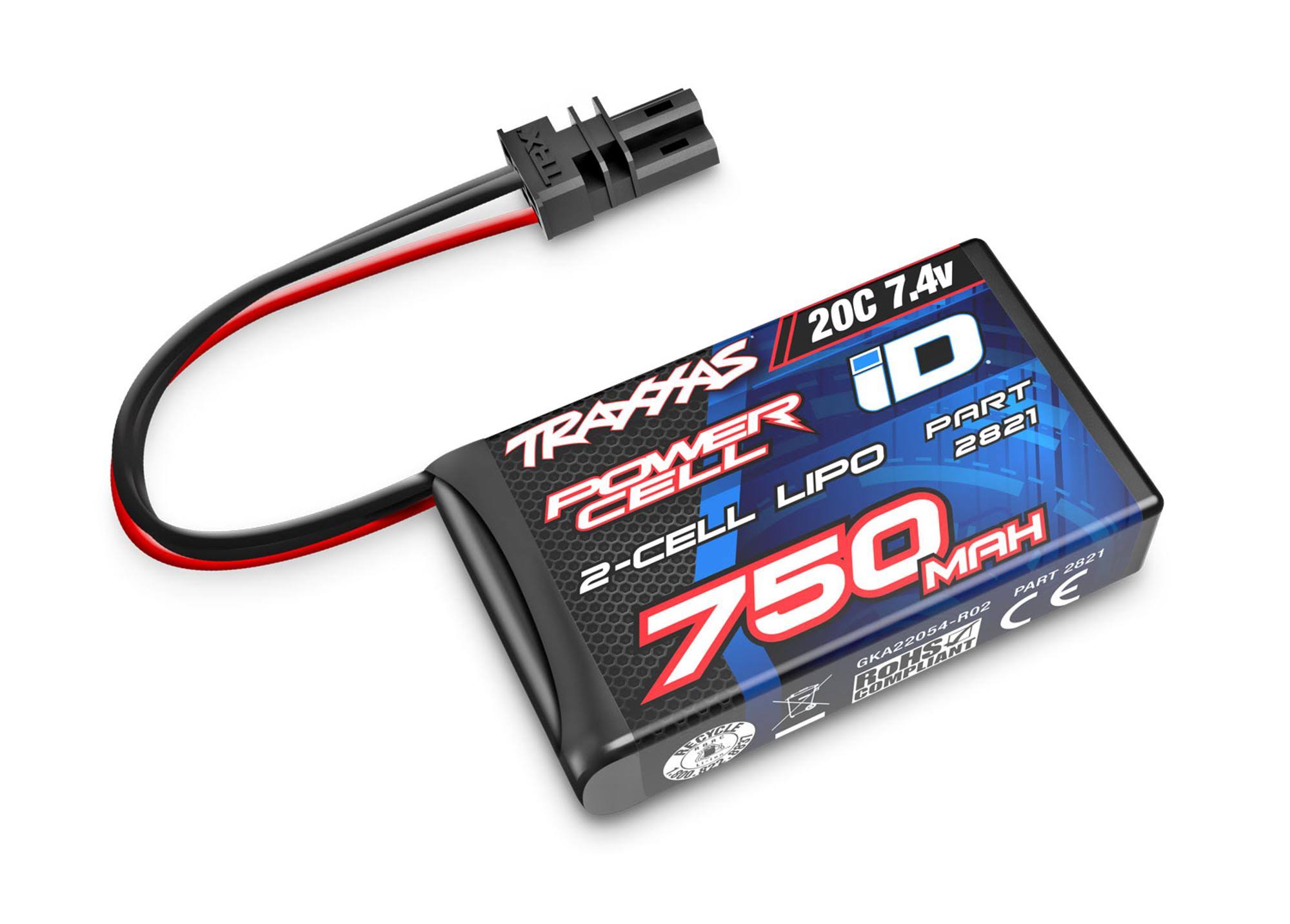 Traxxas TRX-4M 750mAh 2S 7.4V 20C Lipo ID Battery TRX2821