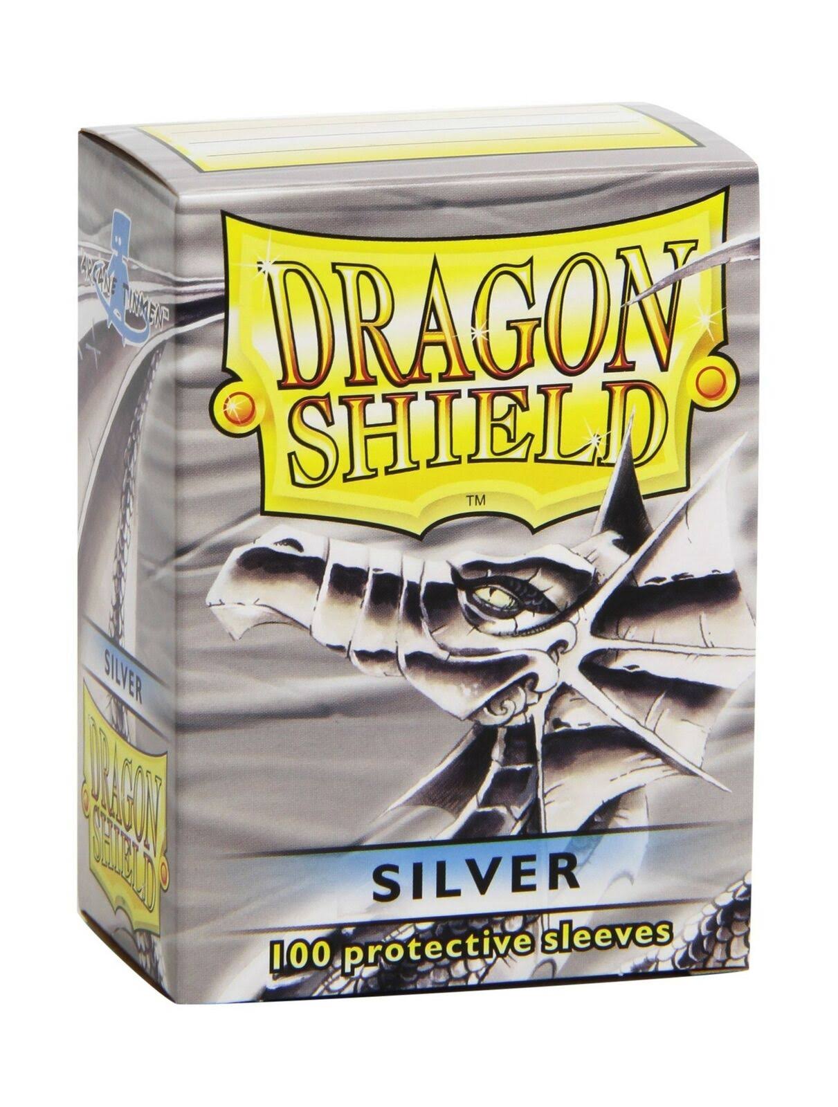 Dragon Shields Sleeves - Silver, 100 Protective Sleeves