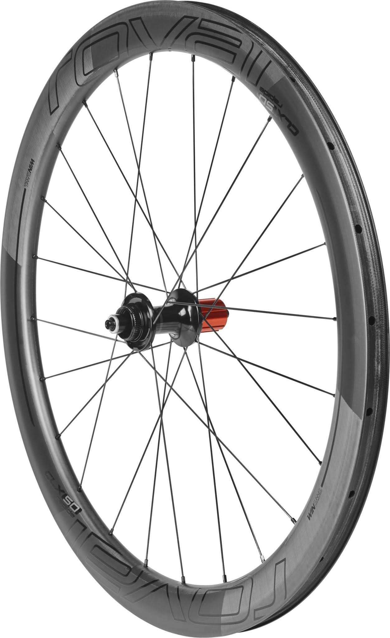 Specialized Roval CLX 50 Disc - Rear, Satin Carbon and Gloss Black, 700C