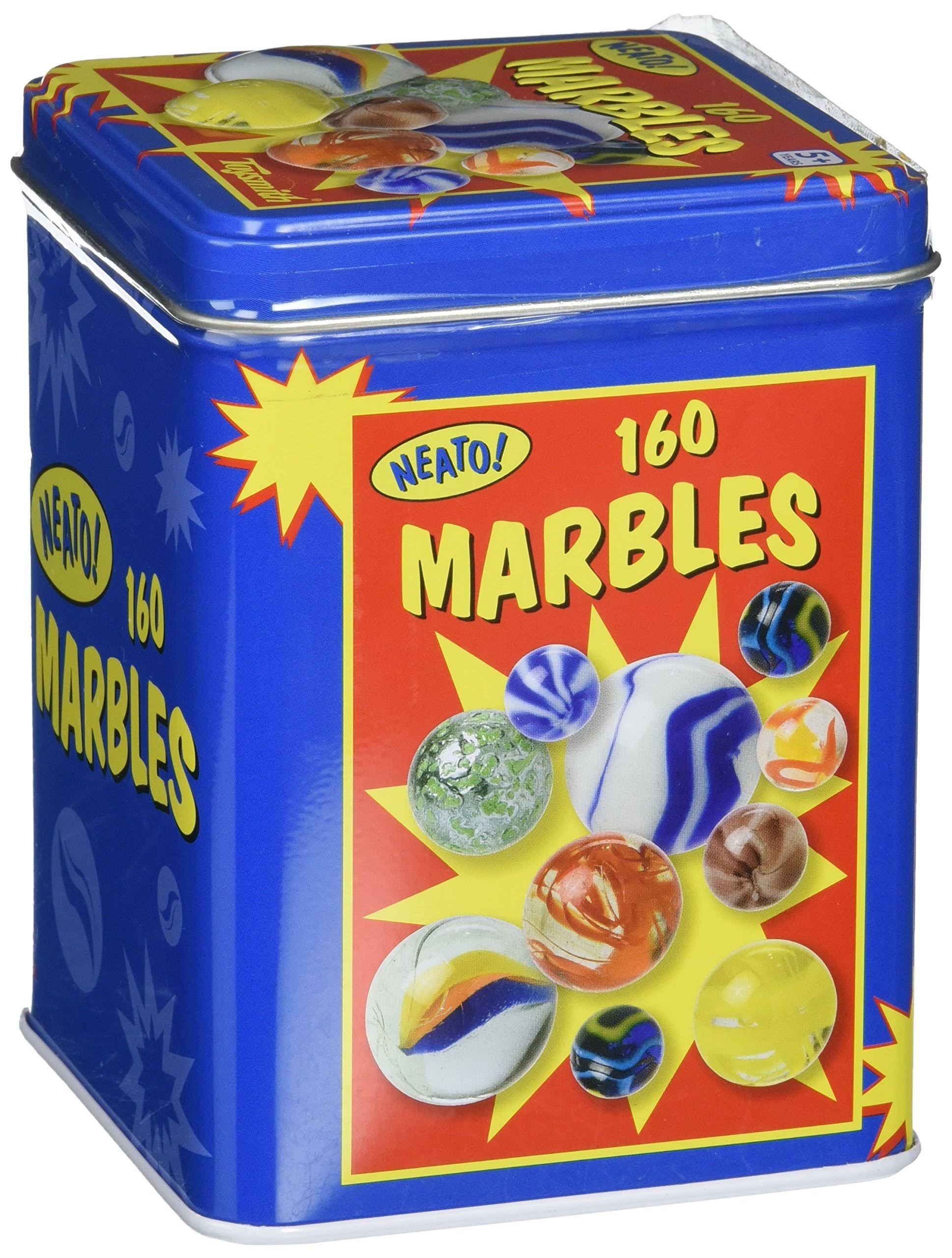 Toysmith Marbles in a Tin Box - 160ct, Multi-colored