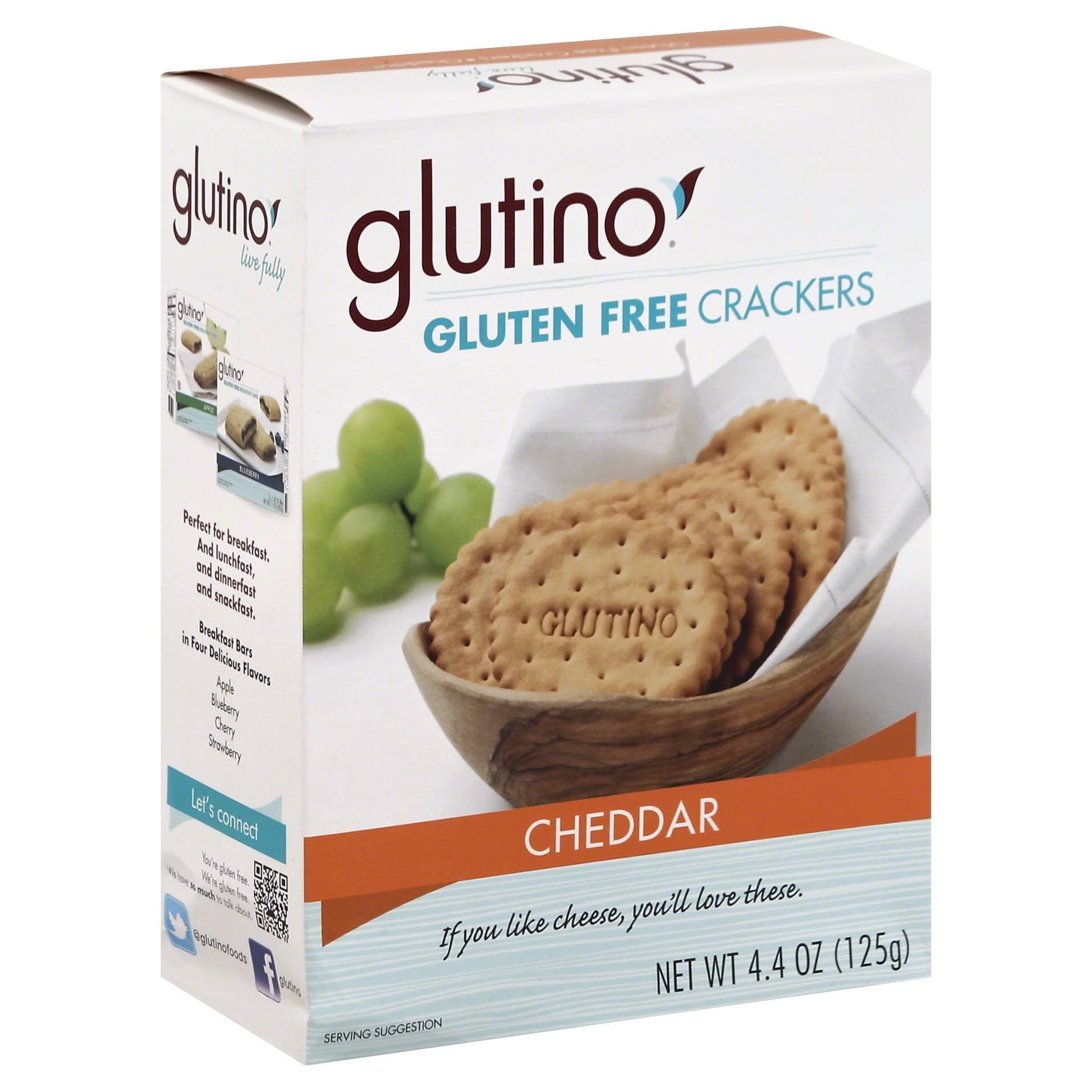 Glutino Gluten Free Cheddar Crackers - 125g