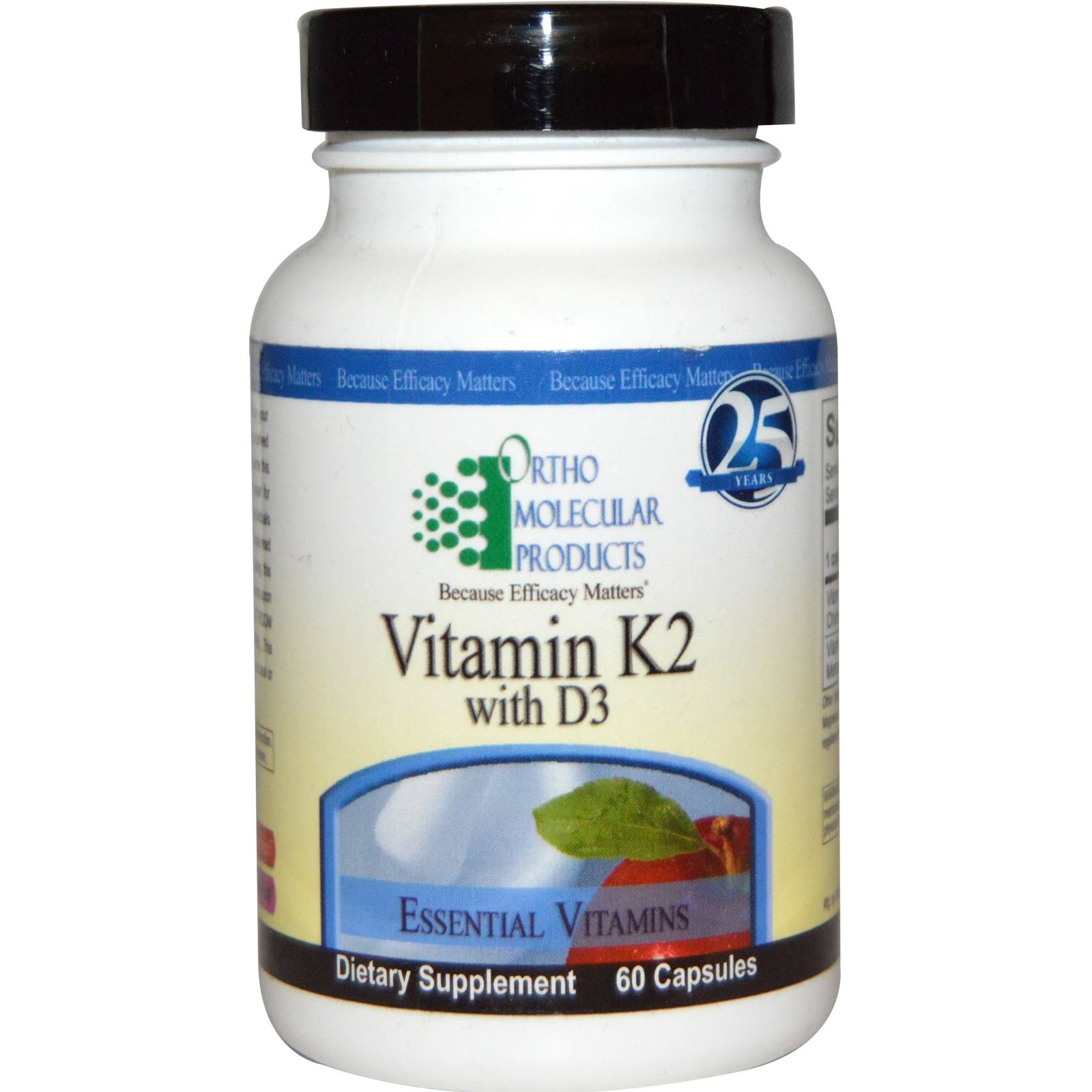 Ortho Molecular Products Vitamin K2 with D3 Supplement - 60ct