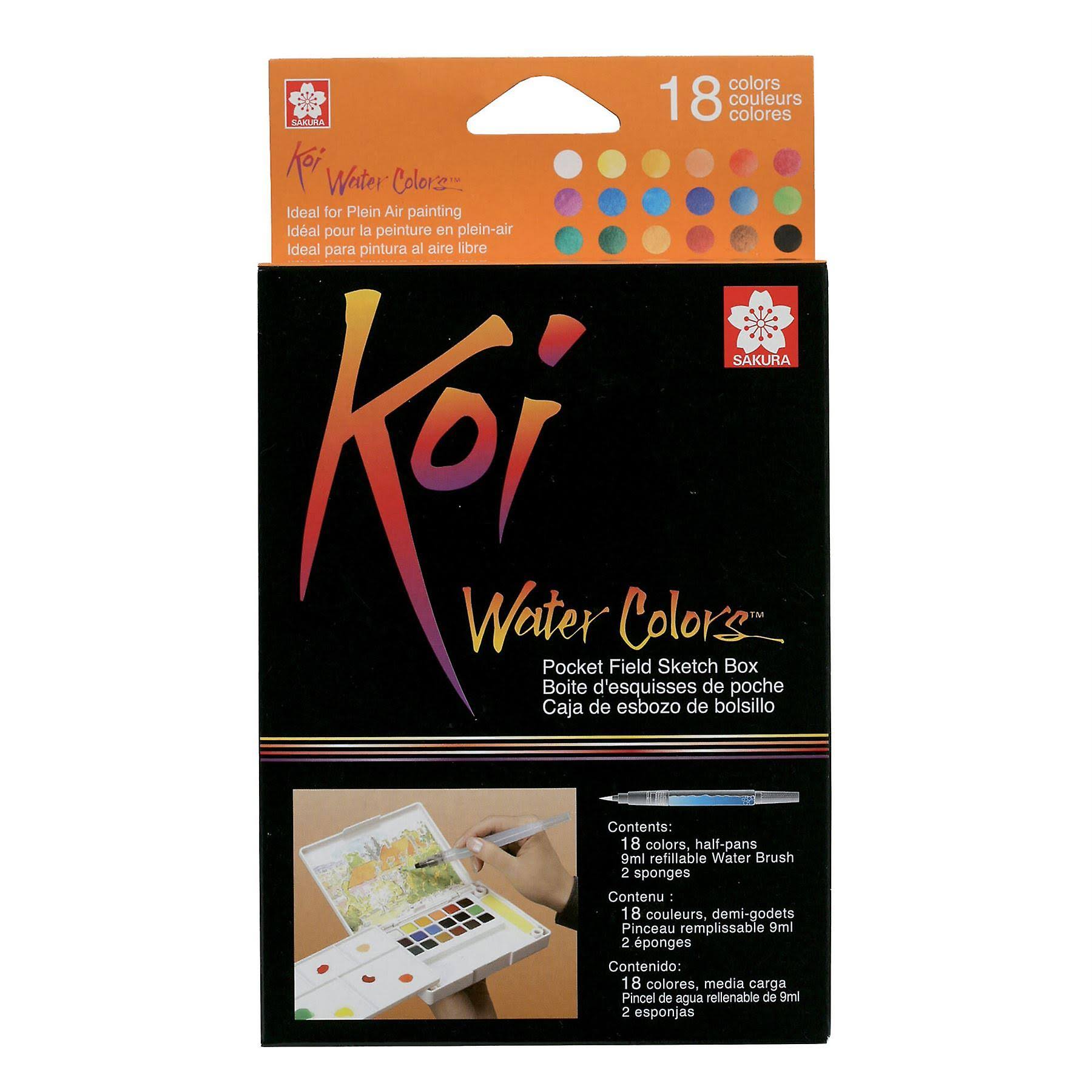 Sakura Koi Water Colors Pocket Field Sketch Box - 18 Colors