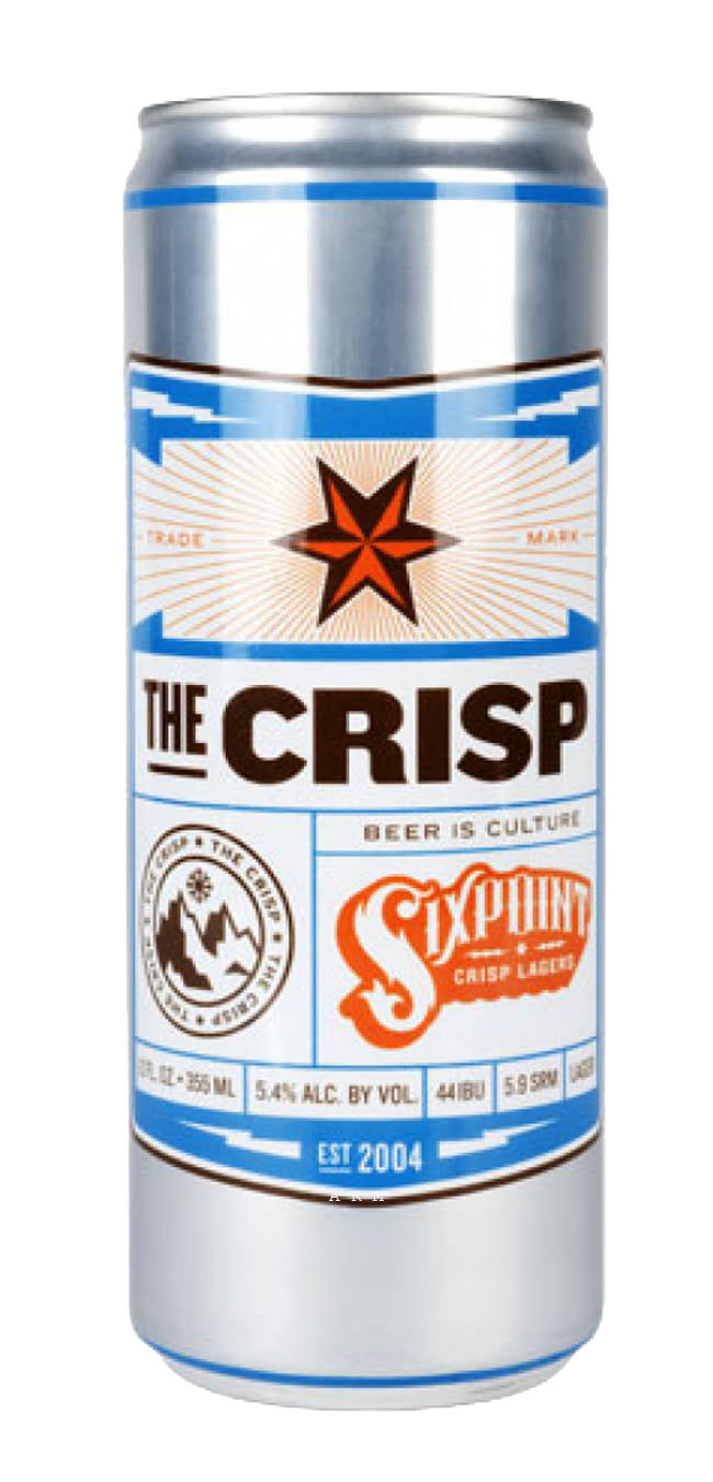 Sixpoint Beer, Pilz, The Crisp - 6 pack, 12 fl oz cans