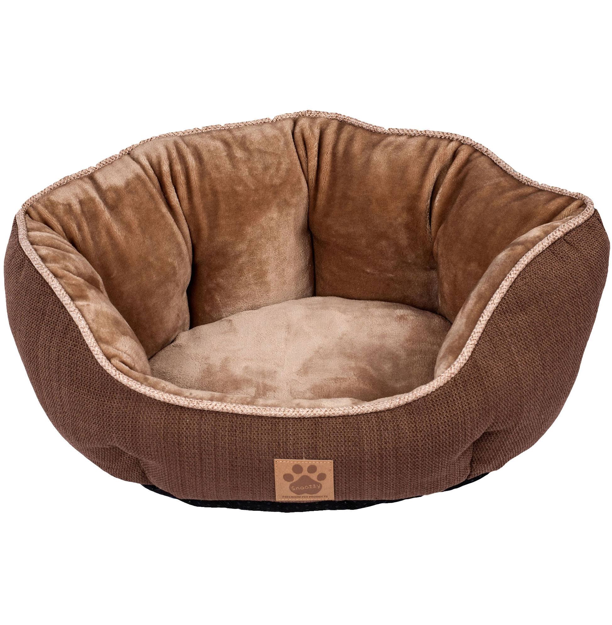 Precision Snoozzy Rustic Elegance Clamshell Pet Bed - Brown