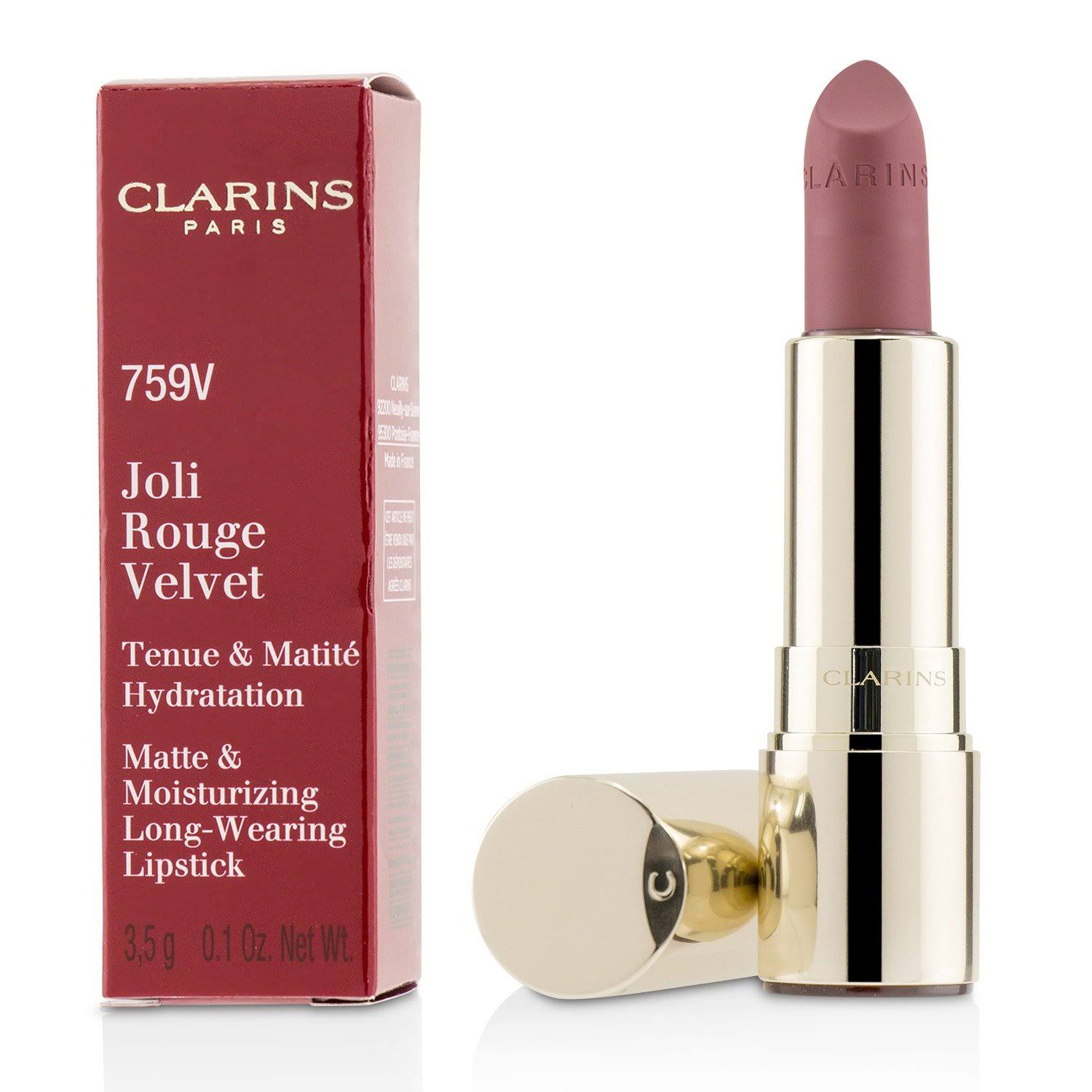 Clarins Joli Rouge Velvet Lipstick - #759v Woodberry, 3.5g
