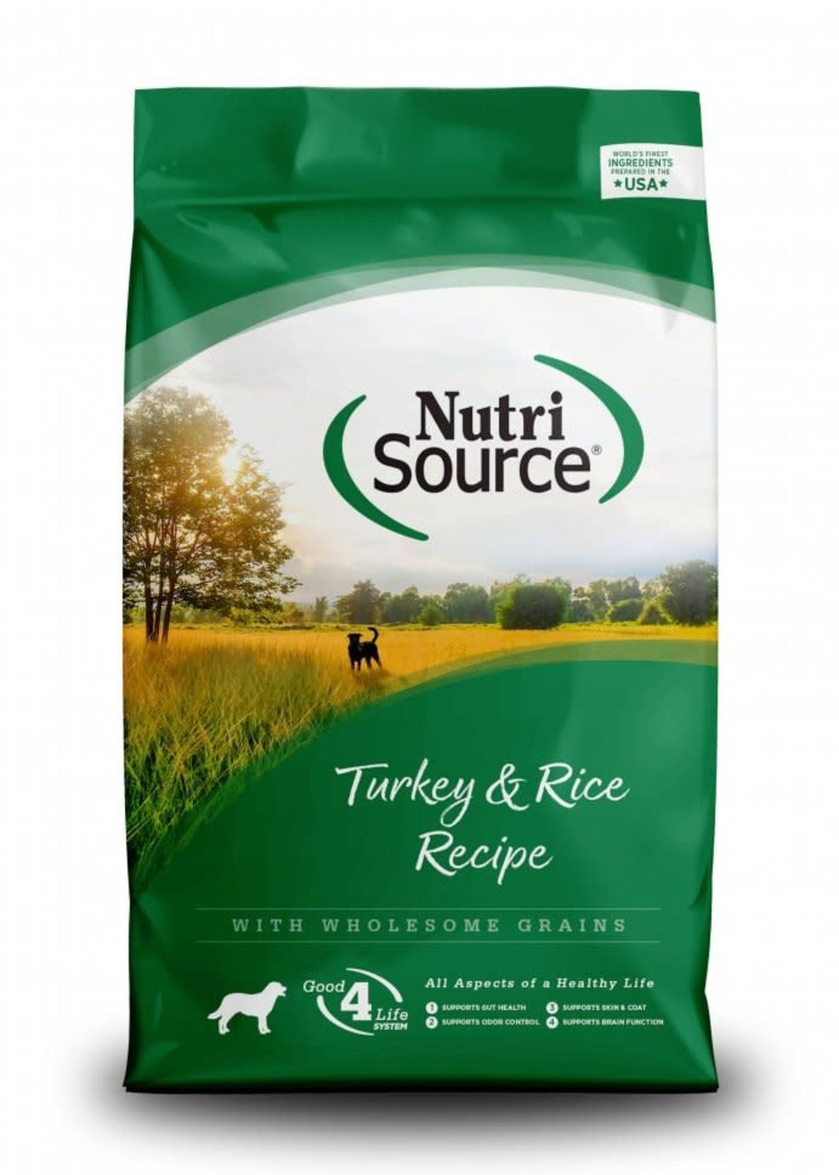 NutriSource Turkey & Rice Dry Dog Food, 15-lb