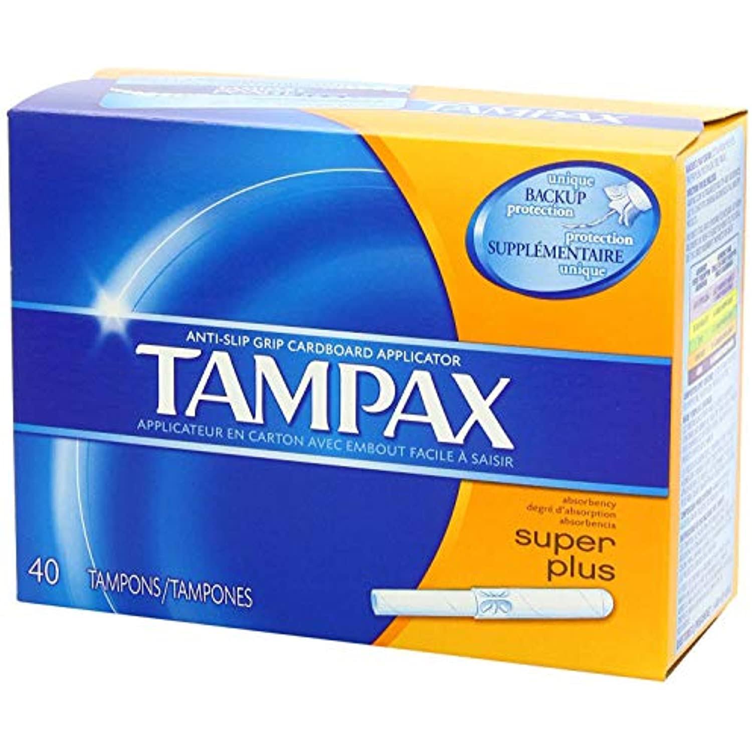 Tampax Regular Absorbency Tampons - 40 Pack