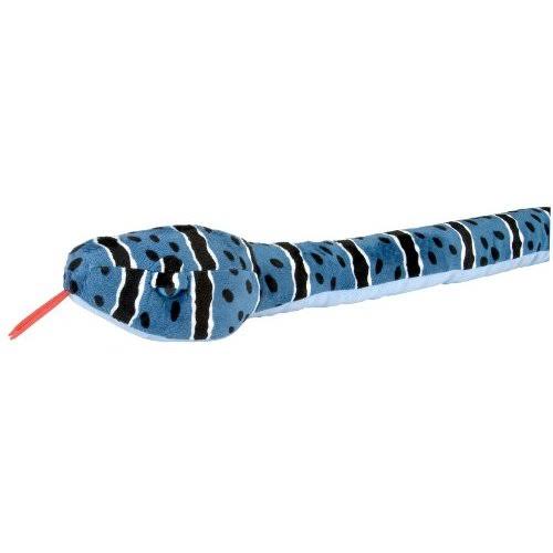 Wild Republic Snake Plush, Stuffed Animal, Plush Toy, Gifts for Kids, Blue Rock 70 Inches