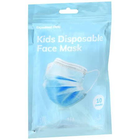 Expedited Kids Disposable Face Mask - 10 Masks