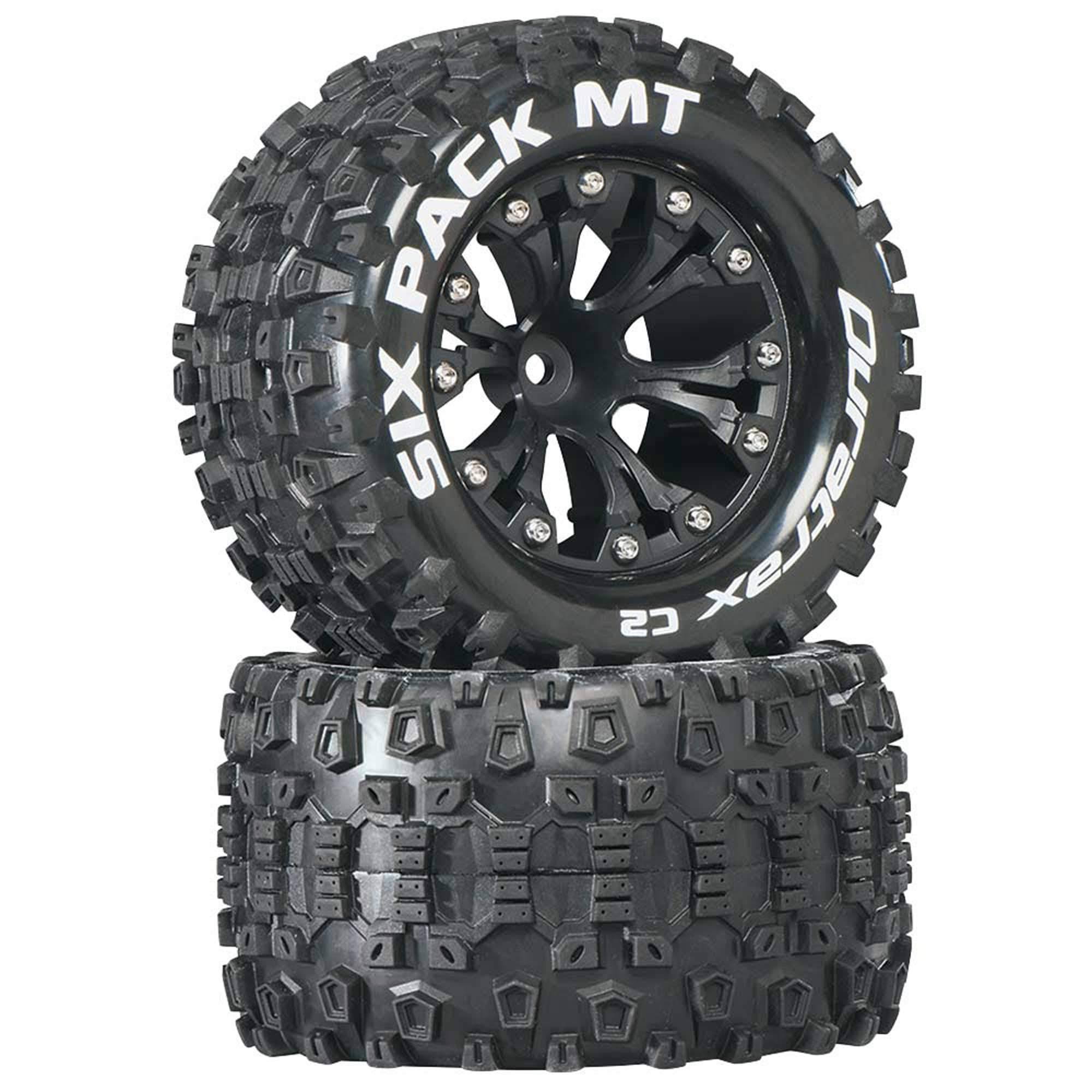 Duratrax Sixpack MT 2.8 Truck 2WD Mounted C2 Tires - Black