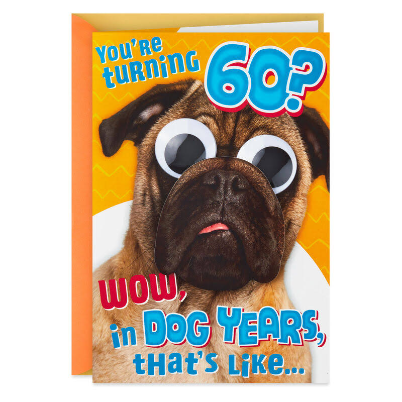 Hallmark Birthday Card, Dog Years Funny 60th Birthday Card
