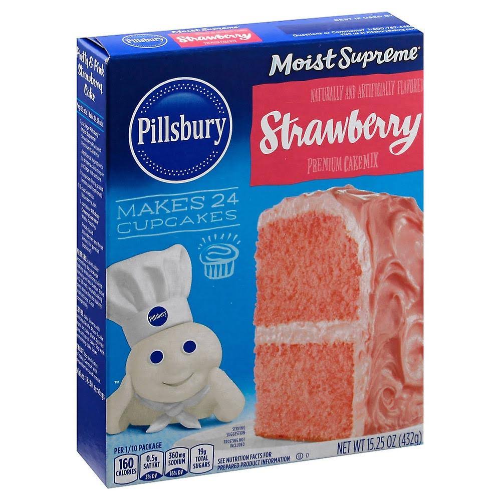 Pillsbury moist supreme strawberry cake mix, 15.25 oz