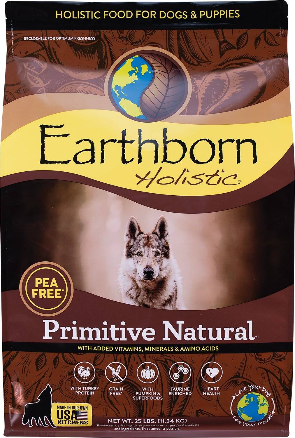 Earthborn Holistic Primitive Natural Grain Free Dry Dog Food 12.5-lb