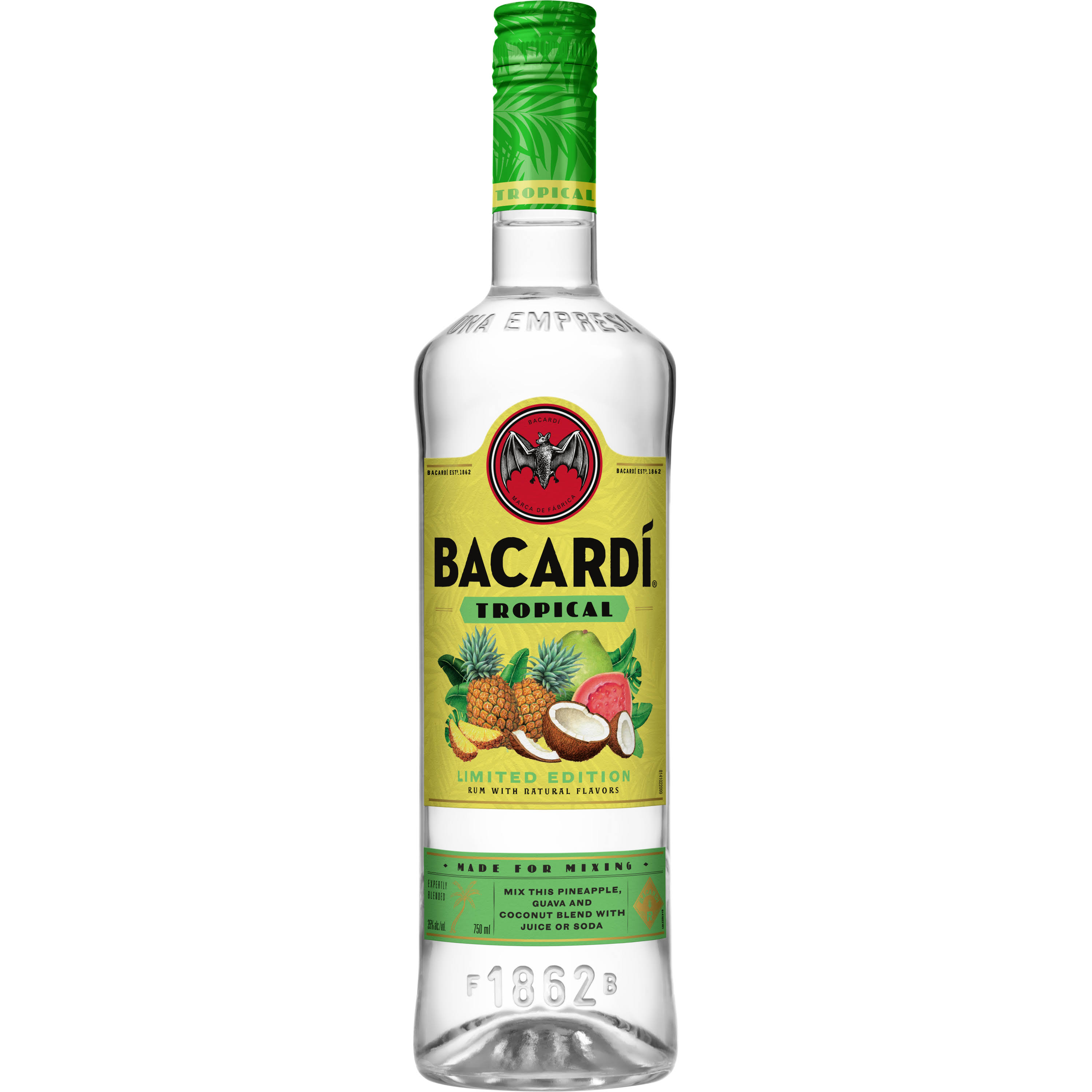 Bacardi Rum, Tropical - 750 ml