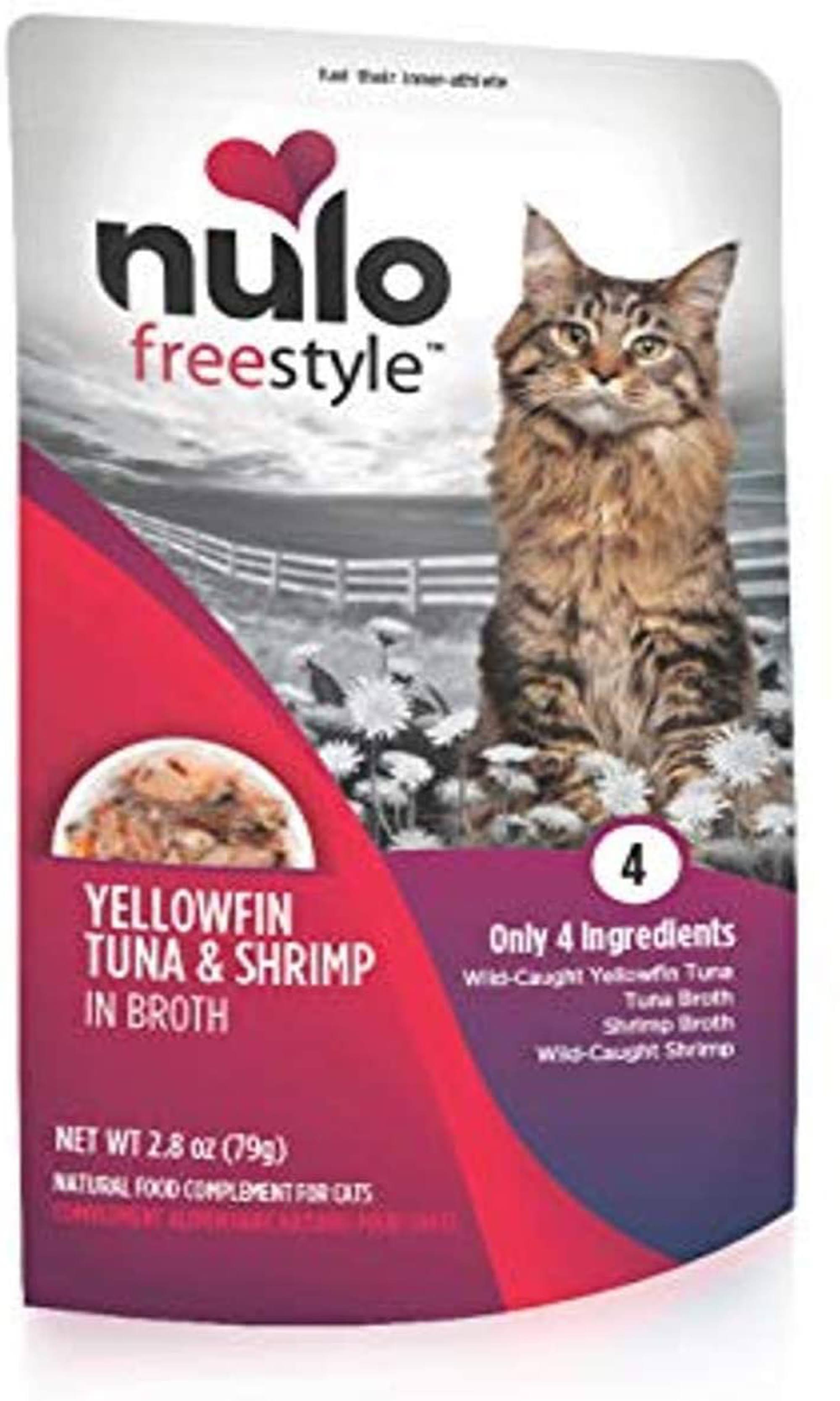 Nulo Freestyle Yellowfin Tuna & Shrimp in Broth Wet Cat Food, 2.8 oz