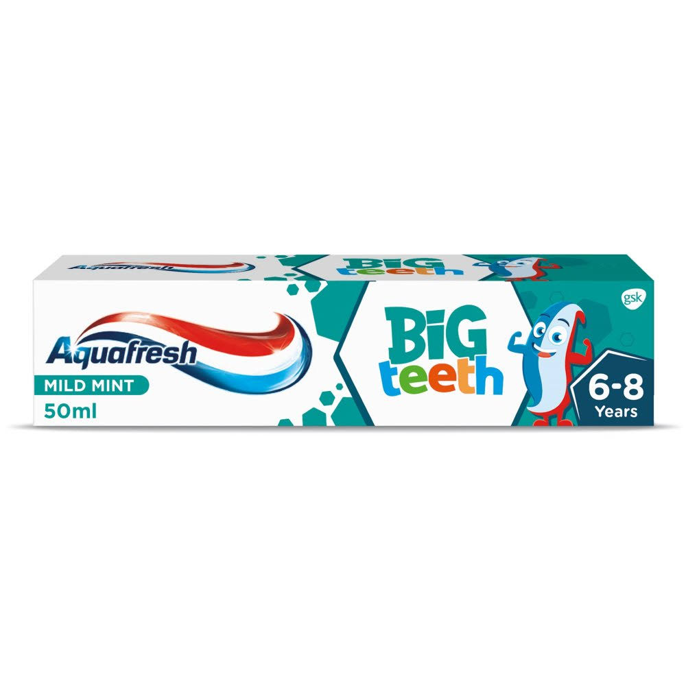 Aquafresh Big Teeth Fluoride Toothpaste - 6+ Years, 50ml