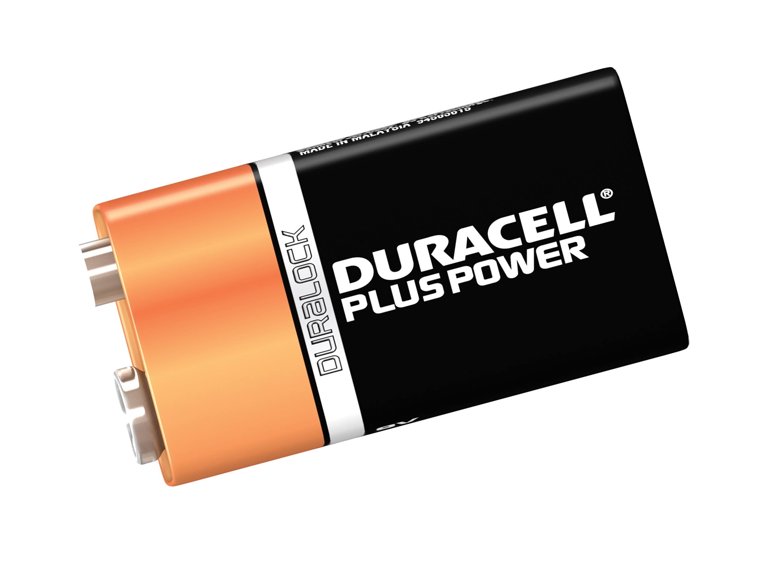Duracell Plus Power Alkaline Batteries - 9V, 2pk