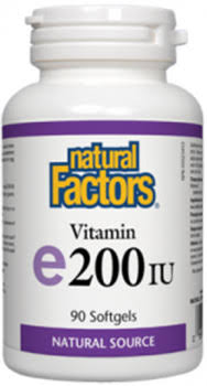 Natural Factors Vitamin E (200 IU, 90 Softgels)