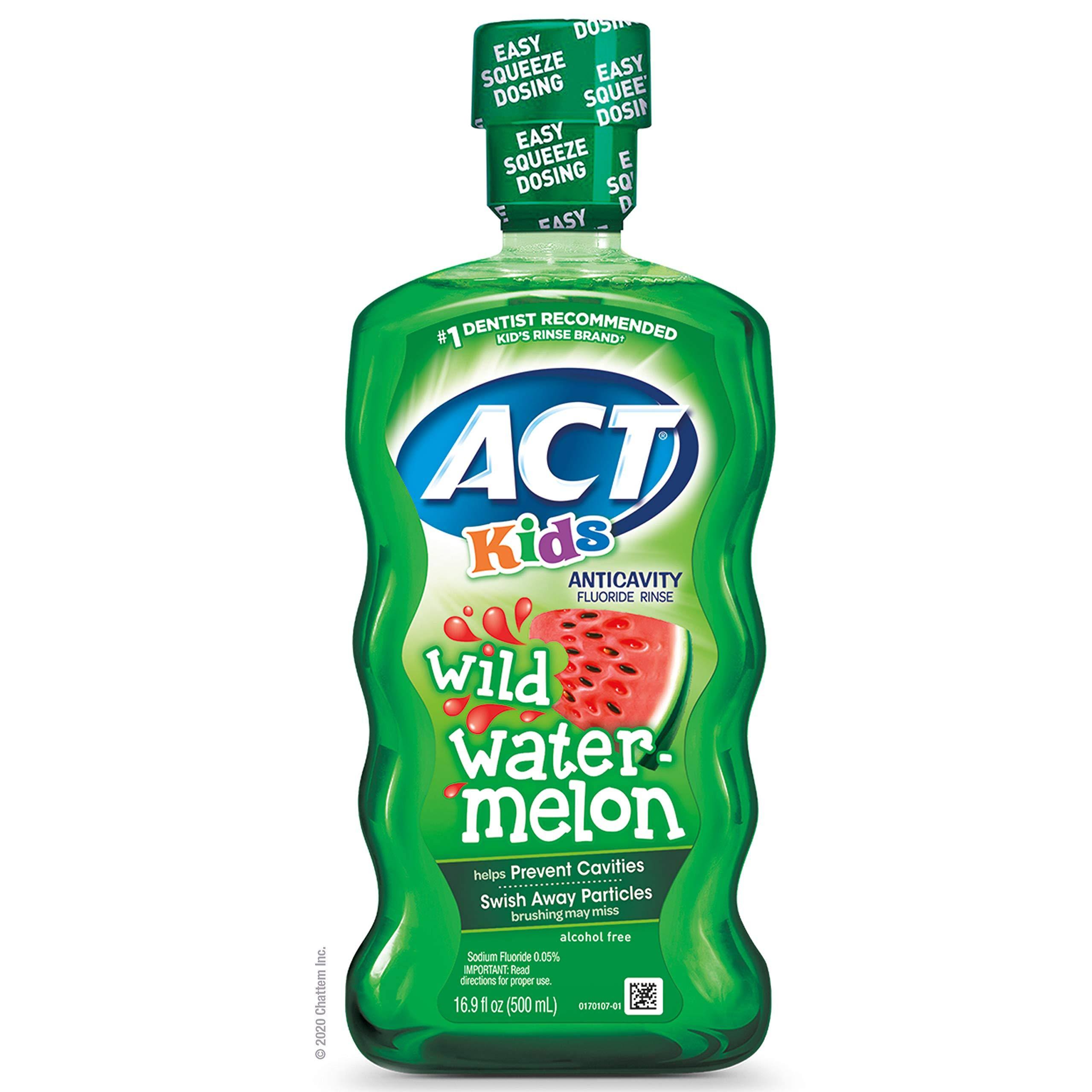 ACT Kids Anticavity Fluoride Rinse - Wild Watermelon, 16.9oz
