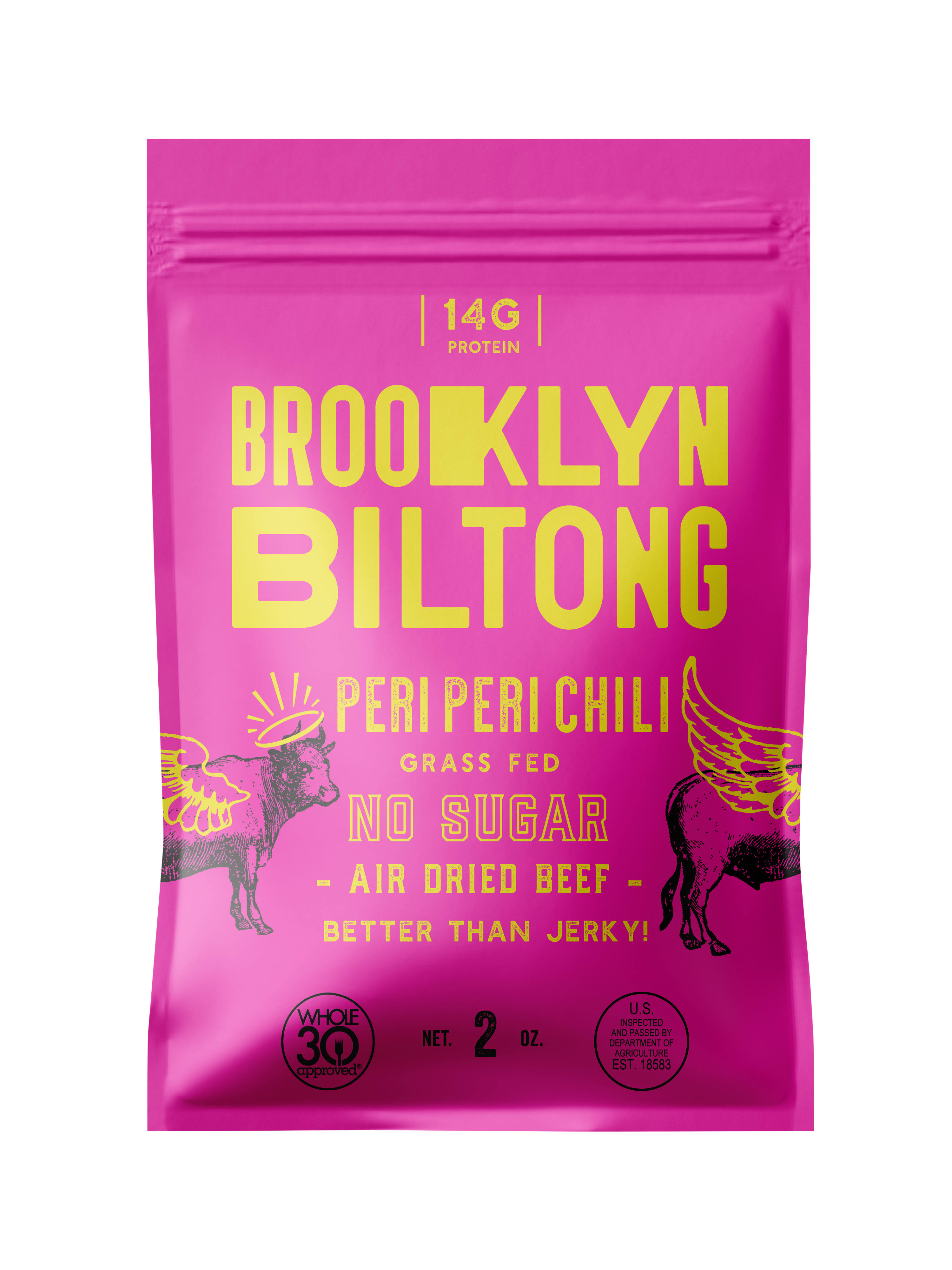 Brooklyn Biltong Peri Peri Chili Air Dried Beef, 2 oz.