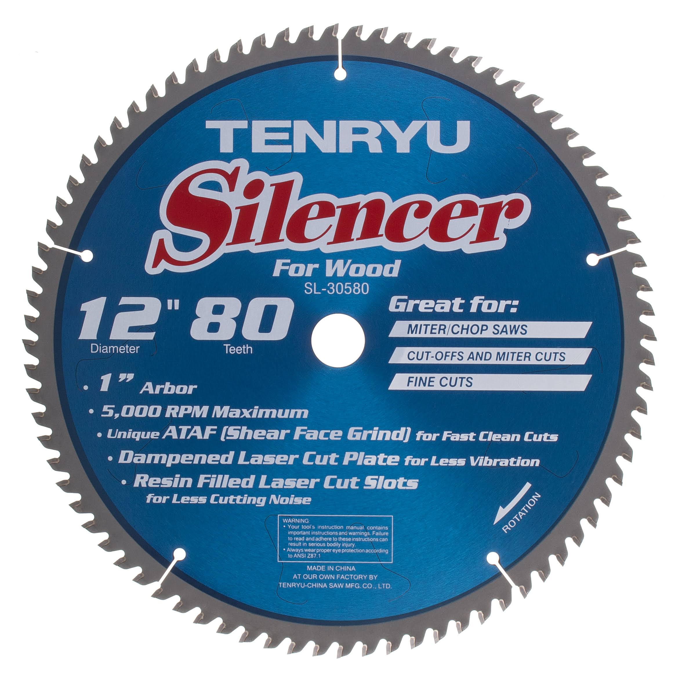 Tenryu-sl-30580 12in. x 80T Miter Saw Blade