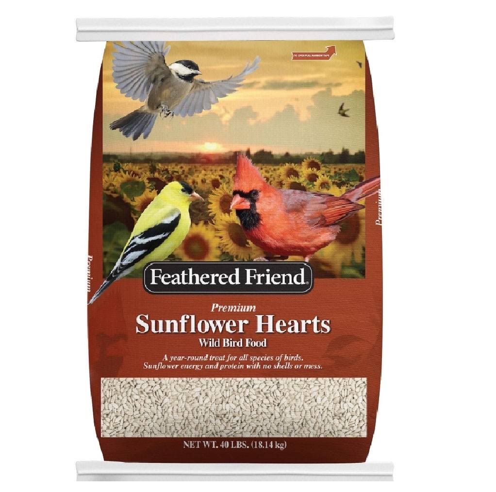 Feathered Friend Sunflower Hearts Wild Bird Food 40-lb