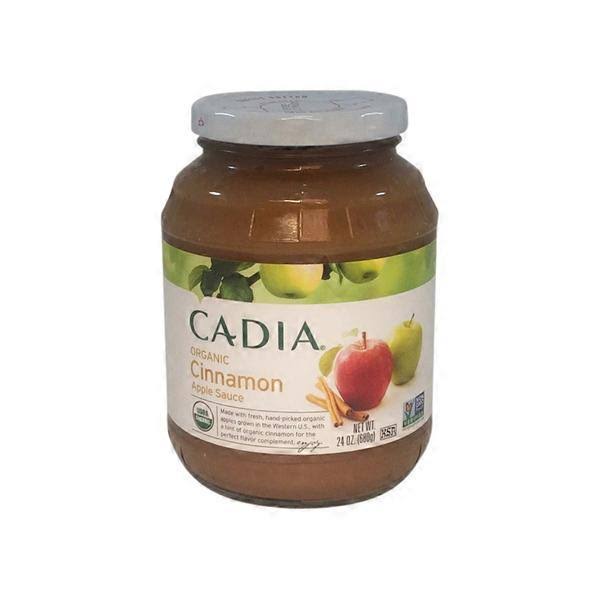 Cadia Apple Sauce, Organic, Cinnamon - 24 oz