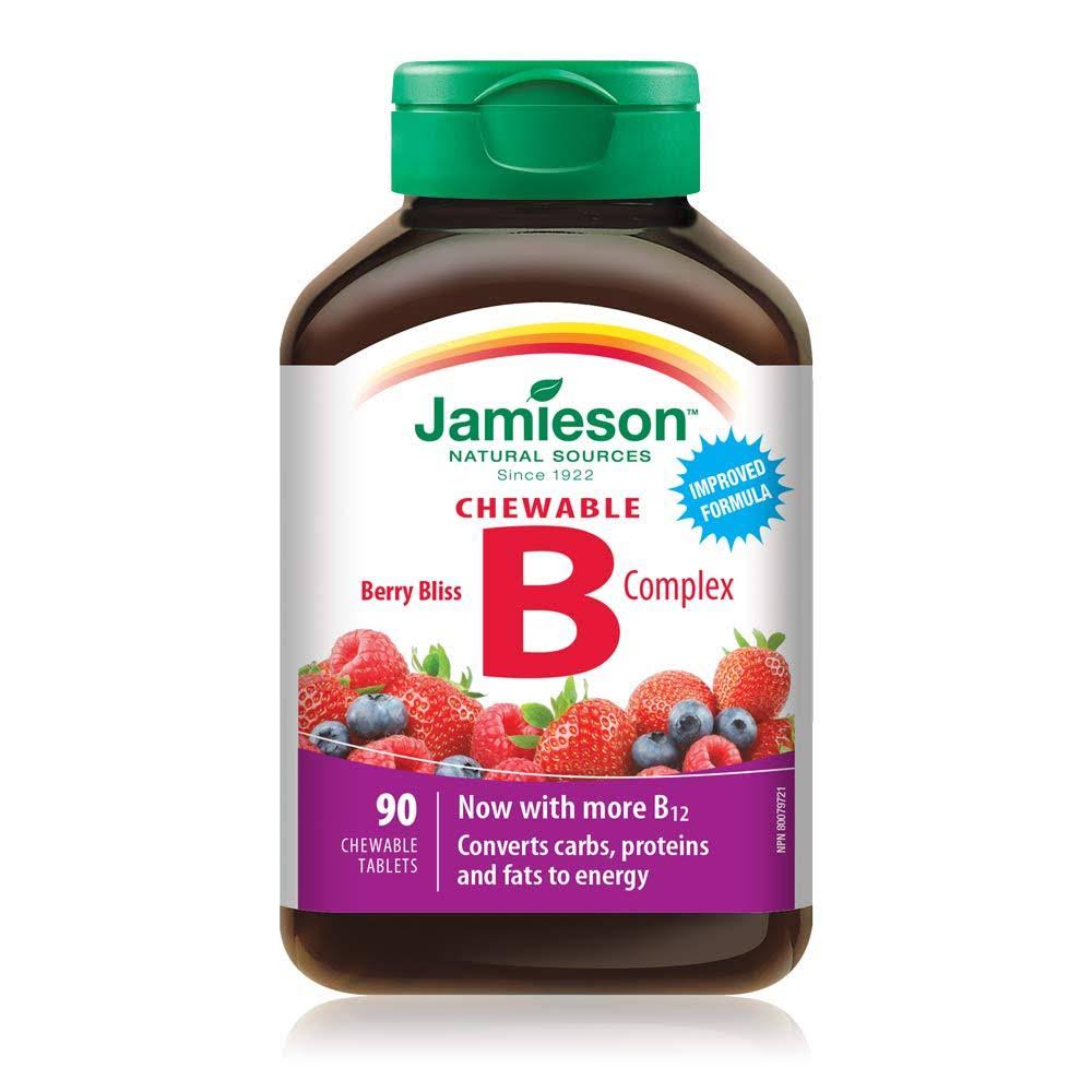 Jamieson Delicious Chewable Formula B Complex Berry Bliss Tablets - 90ct