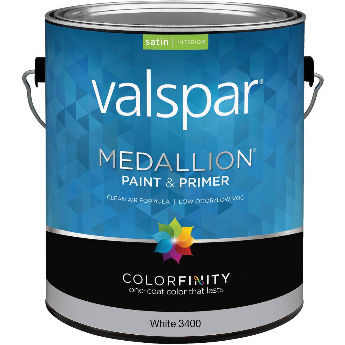 Valspar Medallion 100% Acrylic Interior Latex Satin Wall Paint - White