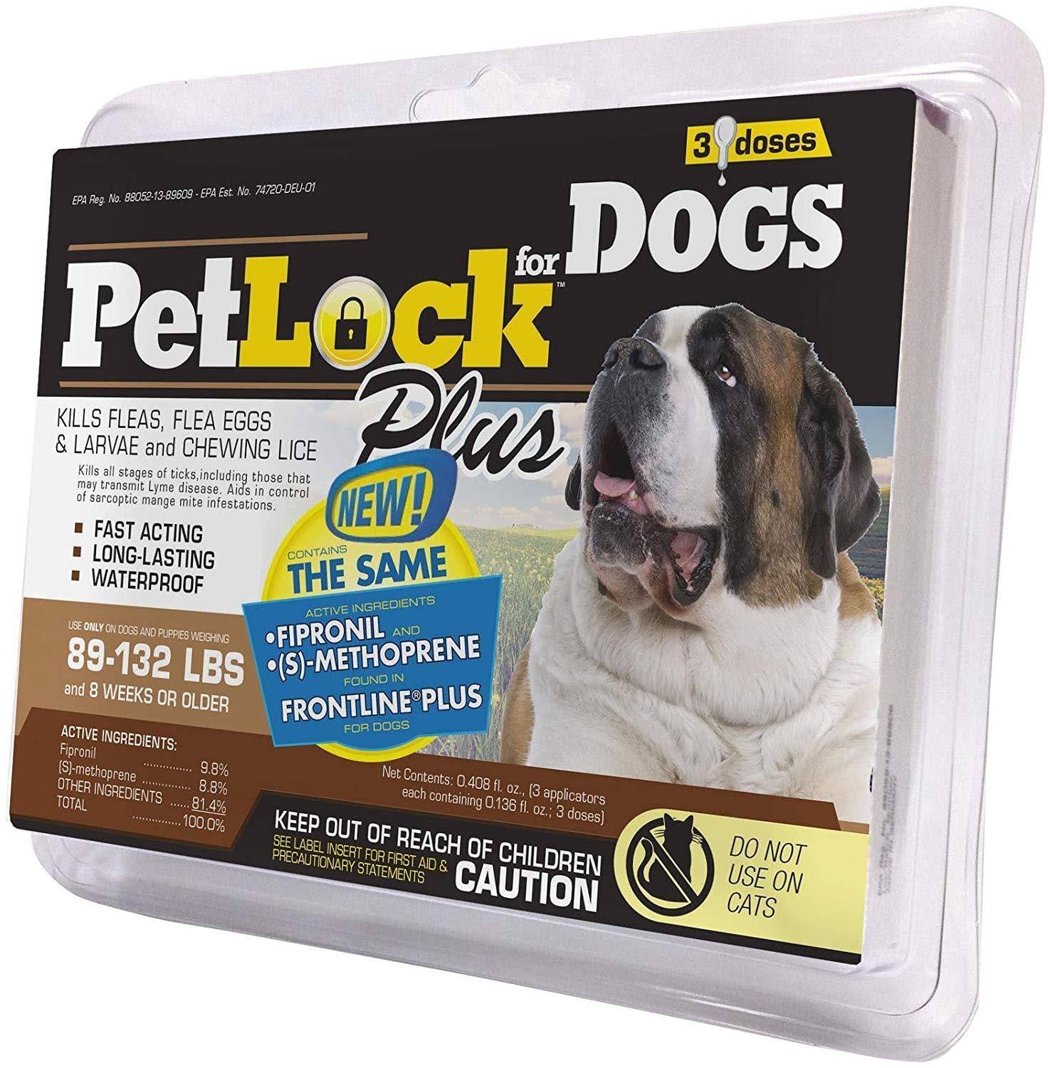 PetLock Plus Dog Flea Treatment - 3 Doses