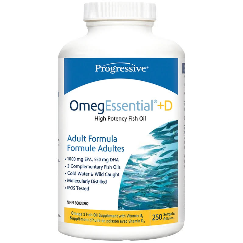 Progressive Omega Essential + Vitamin D Capsules - 250 Capsules