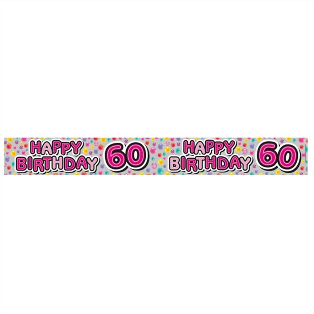 Happy 60th Birthday Party Banner