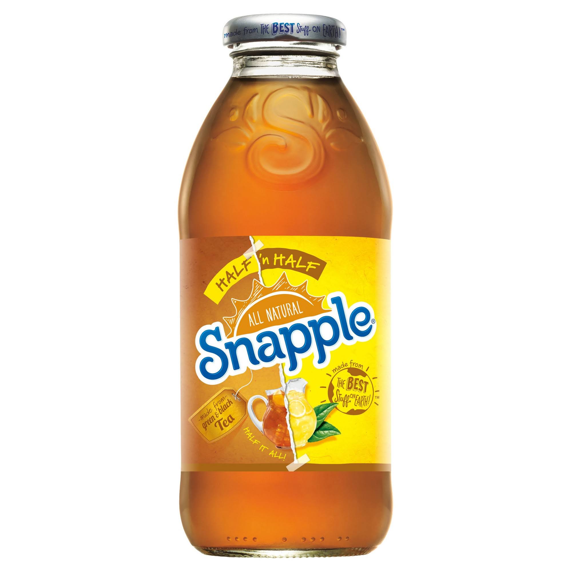 Snapple Half 'N Half Iced Tea, Lemonade - 16 fl oz bottle