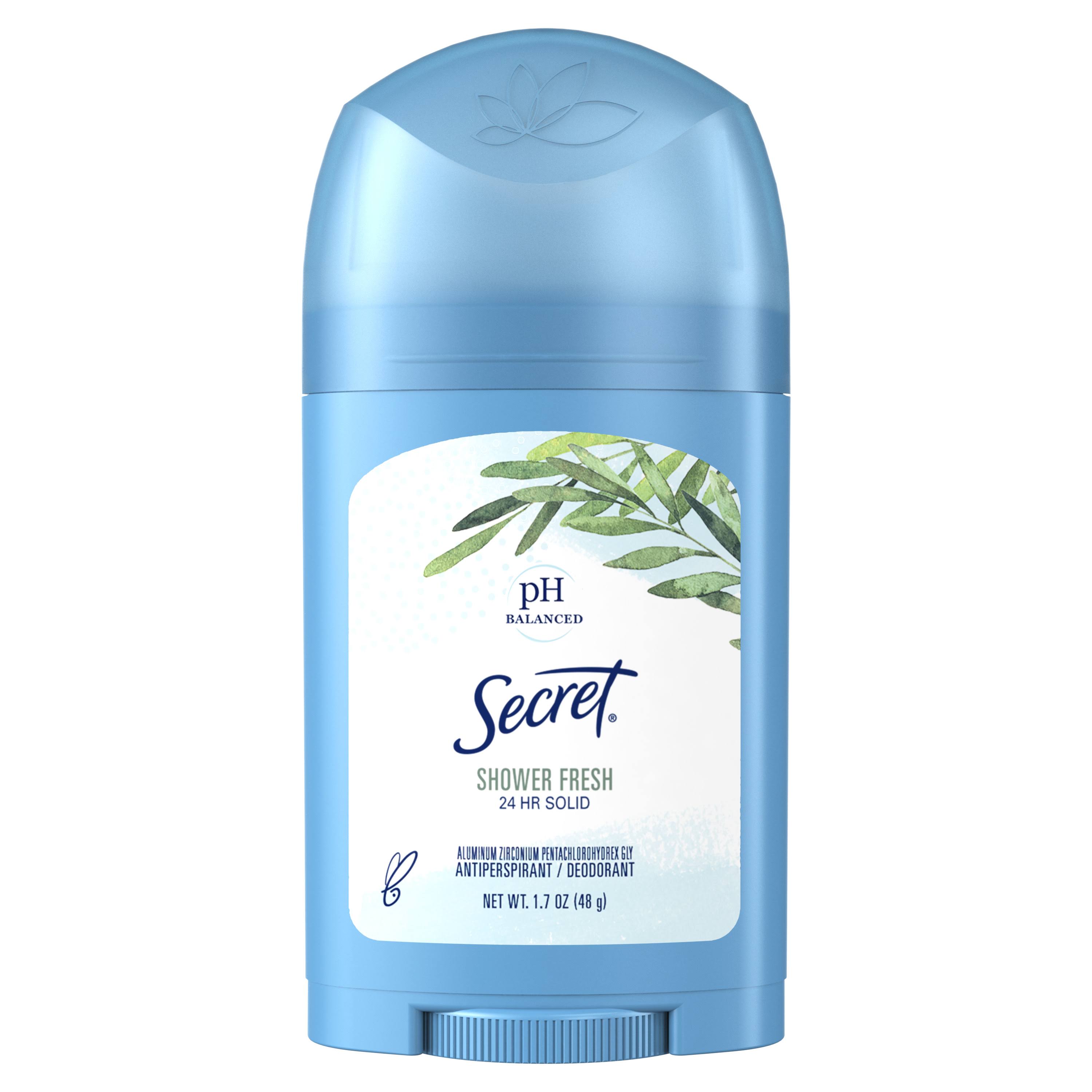 Secret anti-perspirant deodorant solid, shower fresh, 1.7 oz