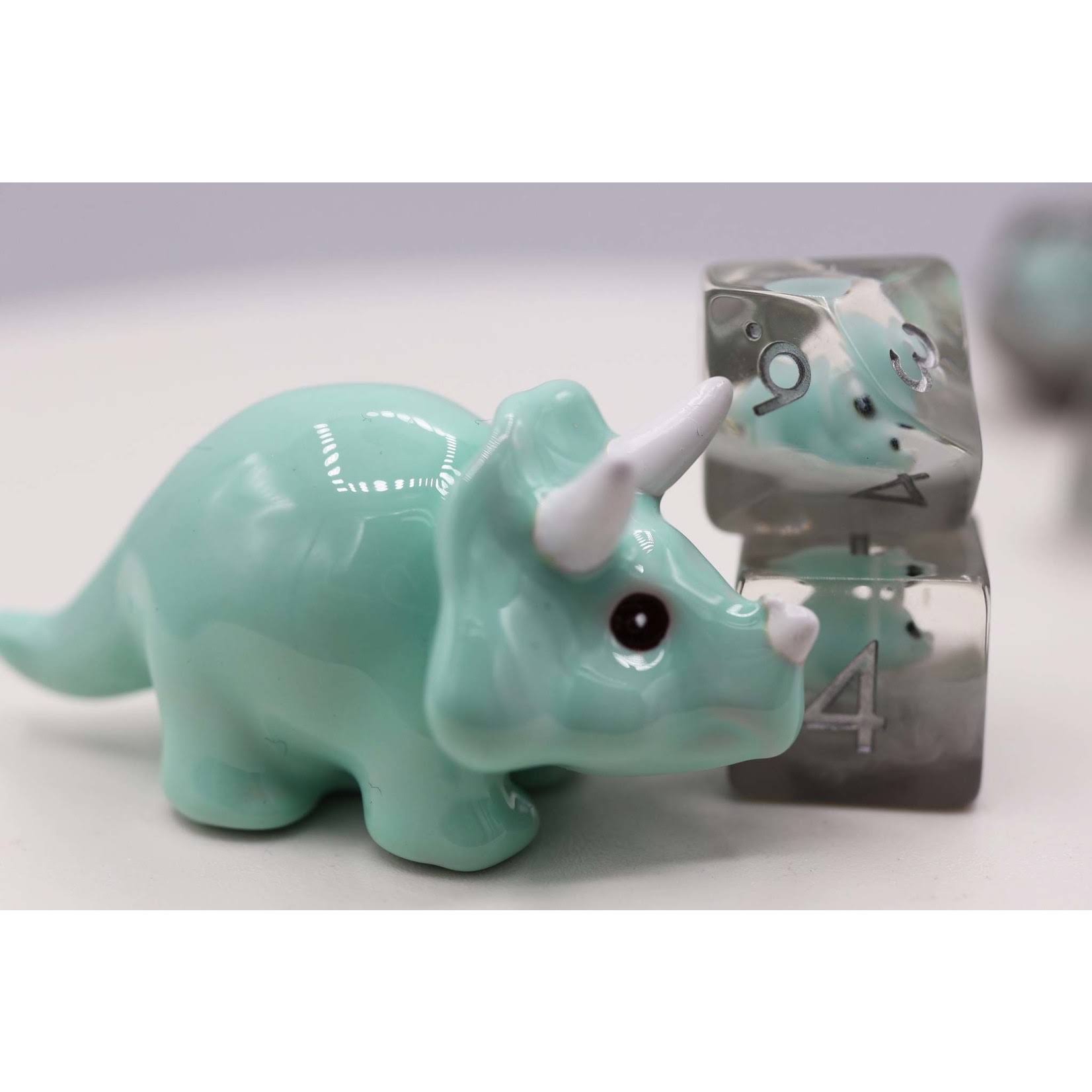 Foam Brain Games Poly Set - Baby Triceratops w/Silver (7)