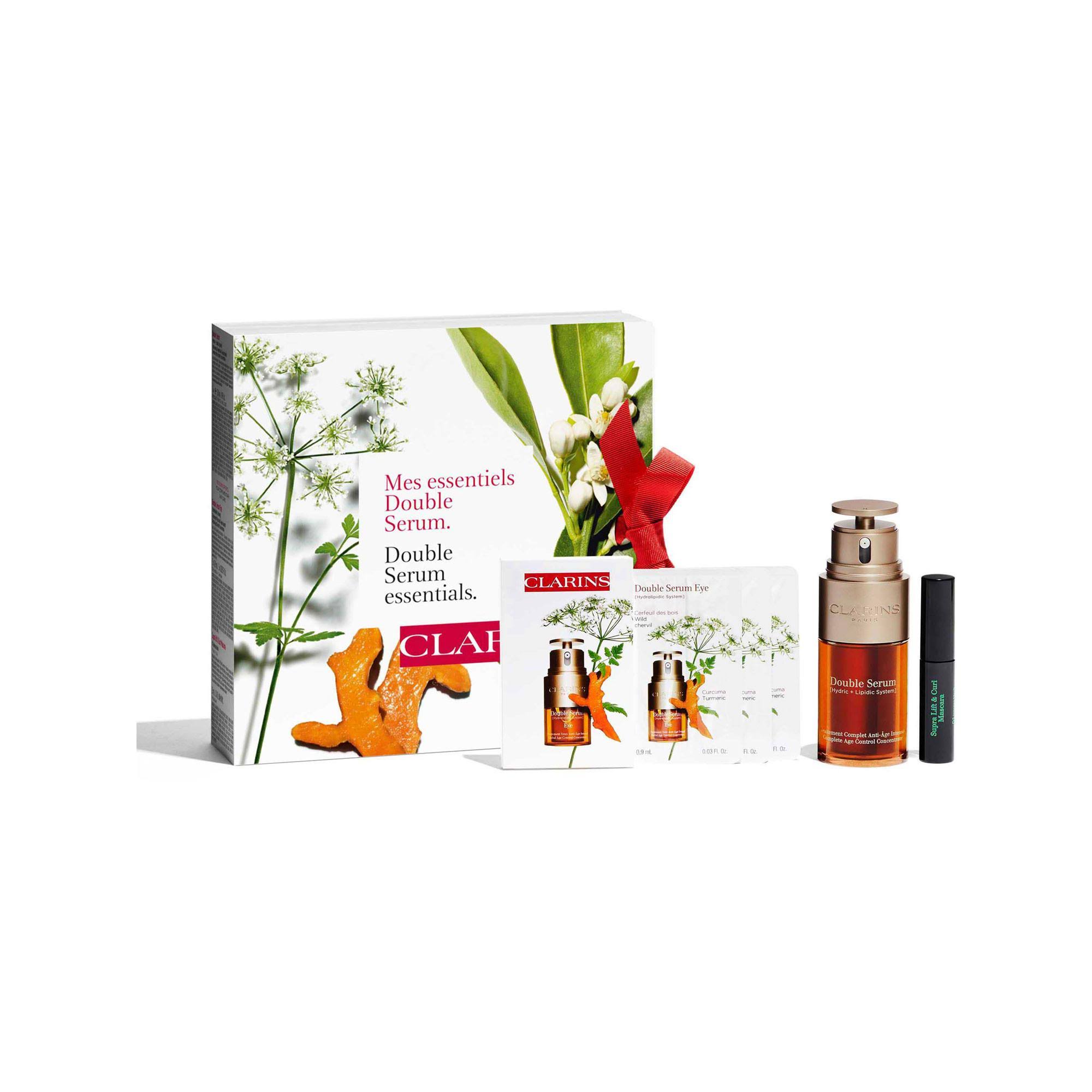 Clarins Double Serum and Nutri-Lumière Set | 4-Piece, Limited-Edition Double Serum Gift Set with Nutrient-Rich Formulas for Visibly Revitalized,