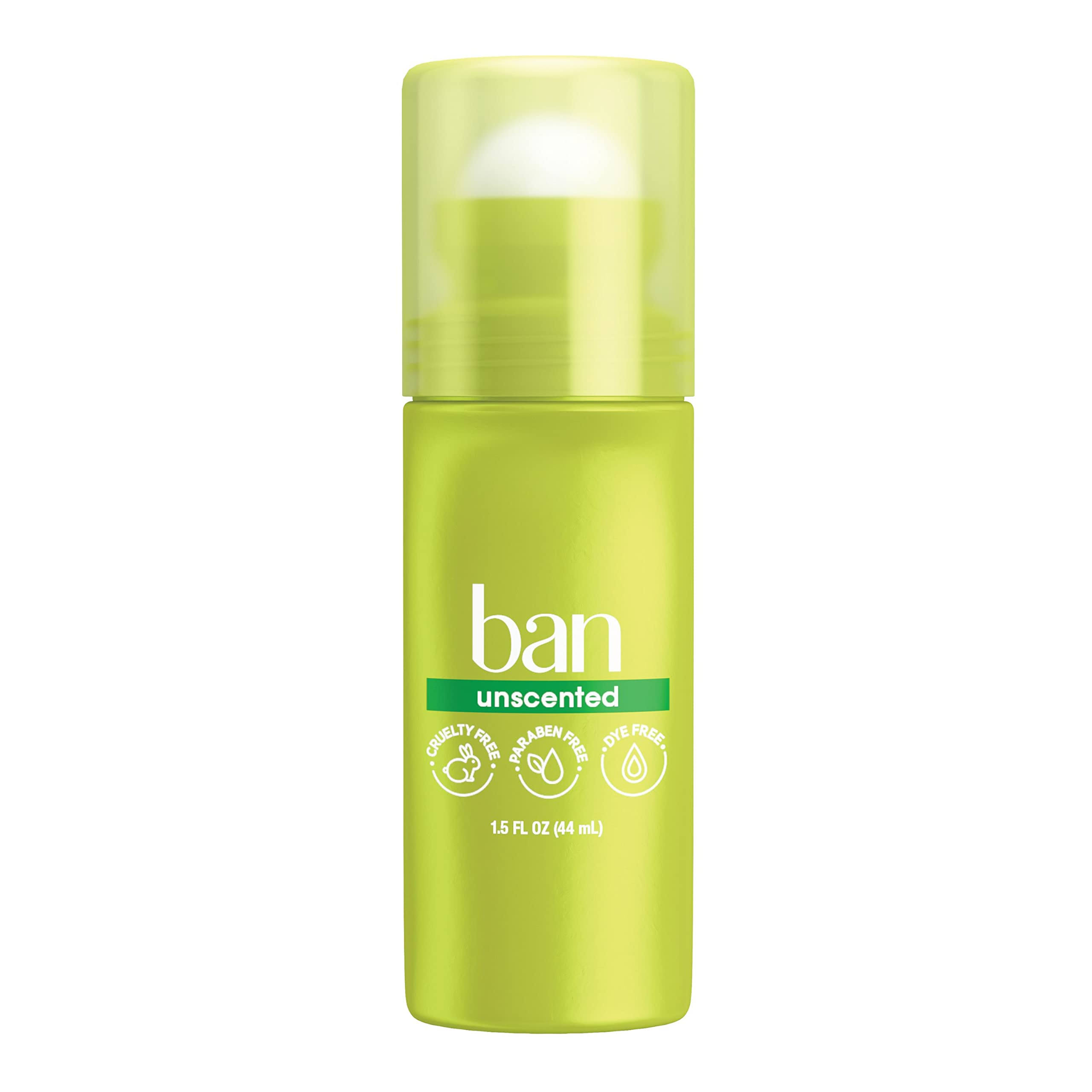 Ban Roll-On Antiperspirant and Deodorant - Unscented, 1.5oz