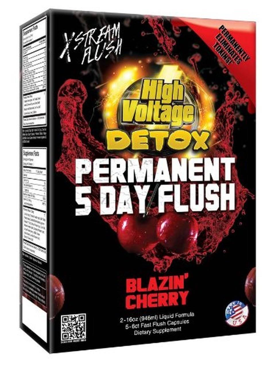 High Voltage: 32 oz 5 Day Flush Detox Blue Berry