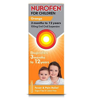 Nurofen for Children Oral Suspension - Orange, 100mg/5ml