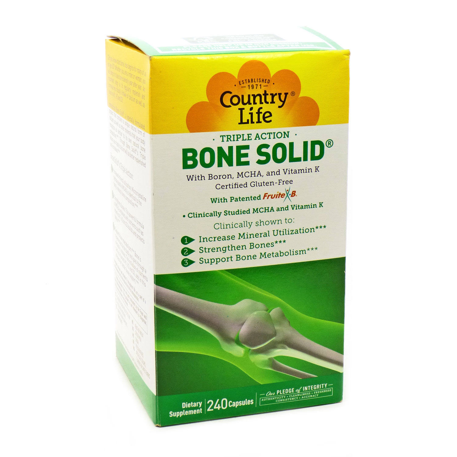 Country Life Bone Solid Calcium Supplements - 240 Count