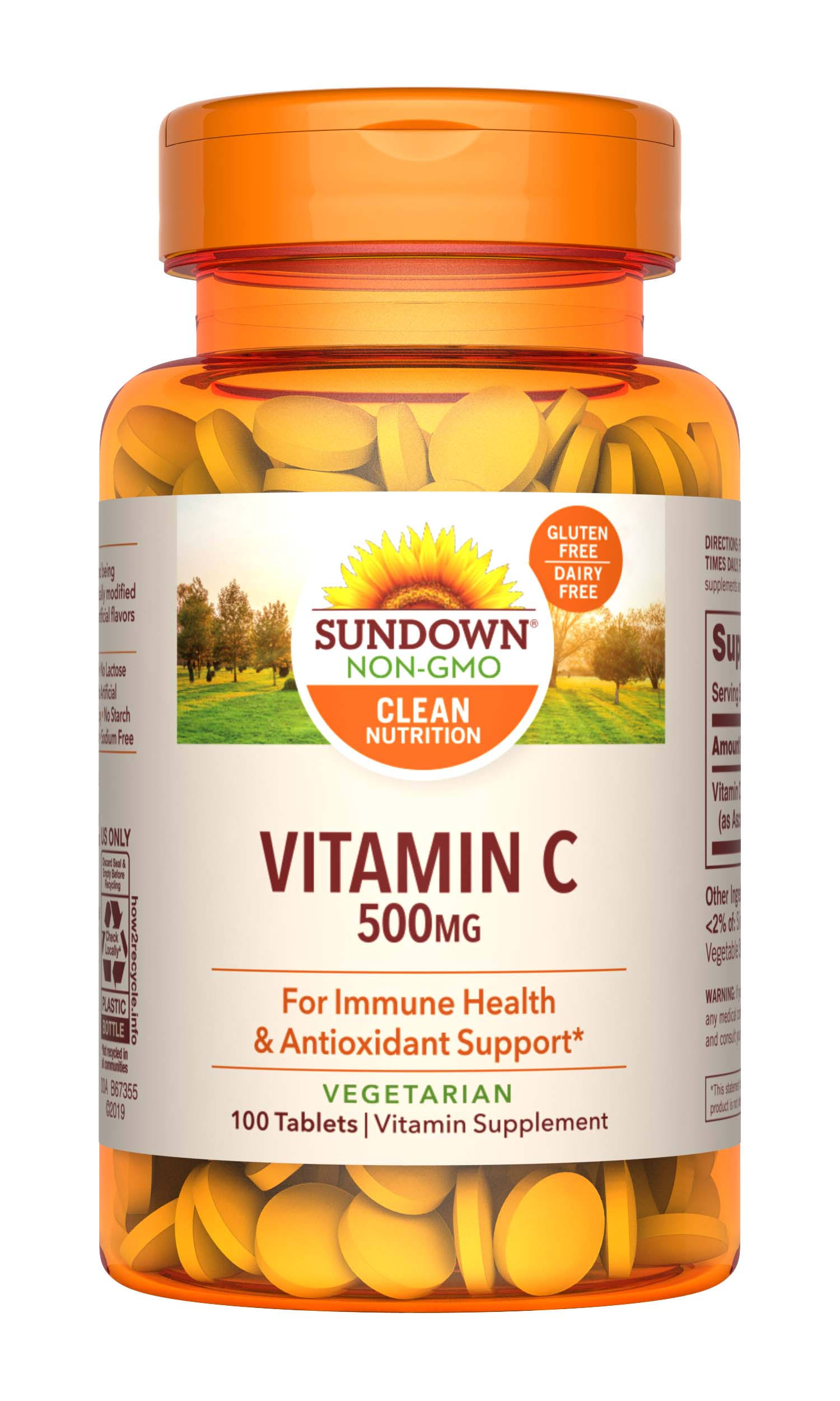 Sundown Naturals High Potency Vitamin C - 500mg, 100 Tablets