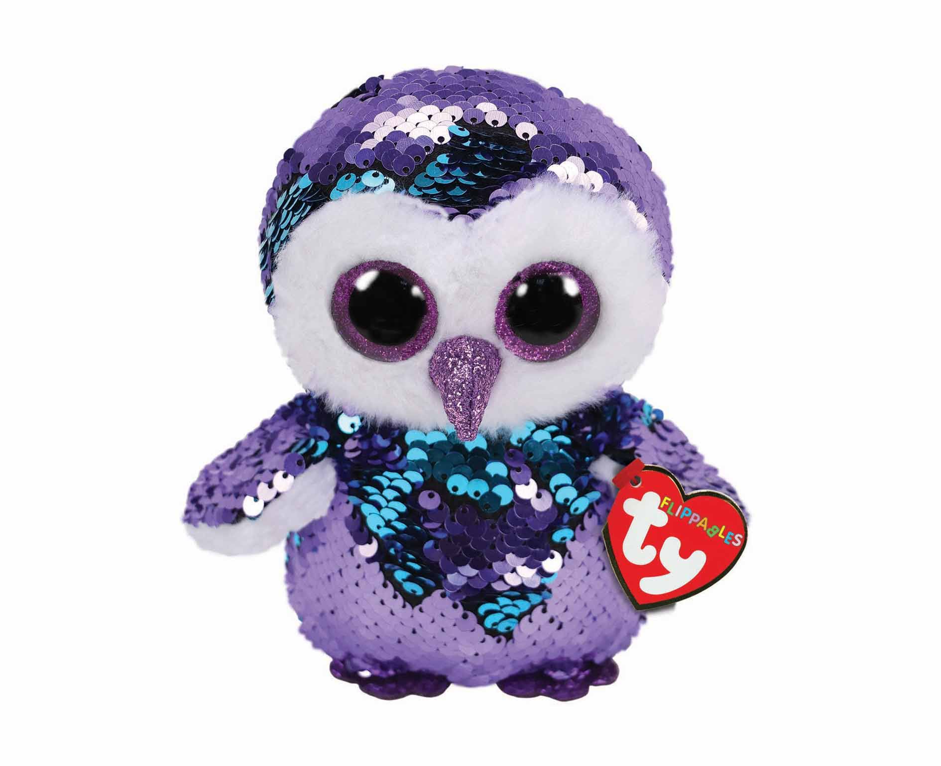 Ty Moonlight Owl Sequin Flippable Boo